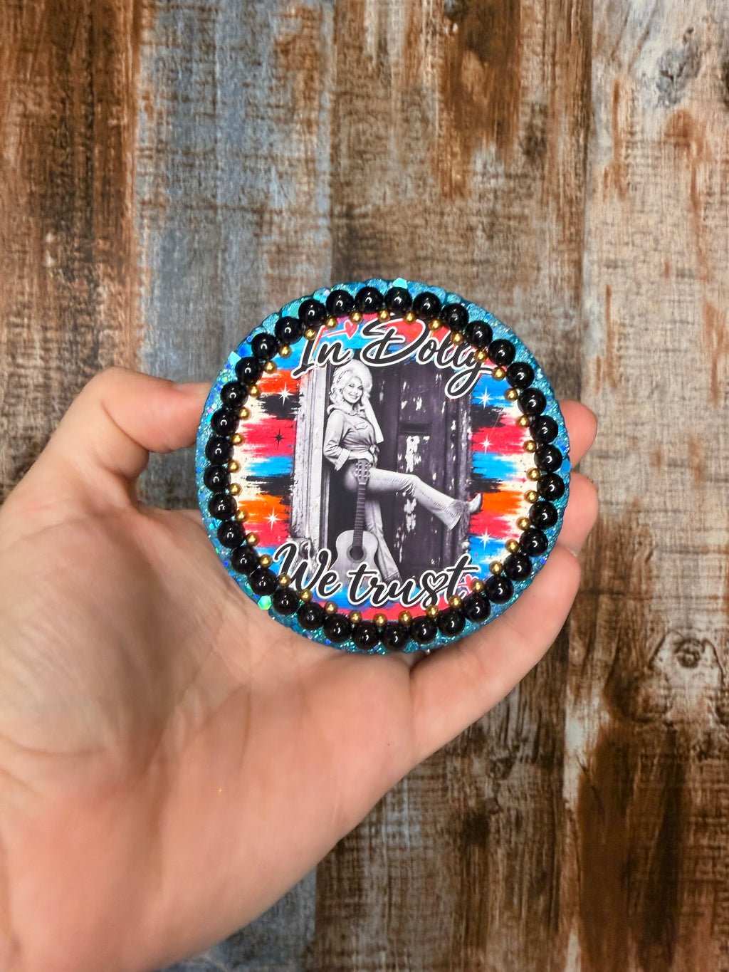 Dolly Inspired Car Freshie | Leather Scent | In Dolly We Trust Freshie | Country Music Car Air Freshener | Western Car Decor