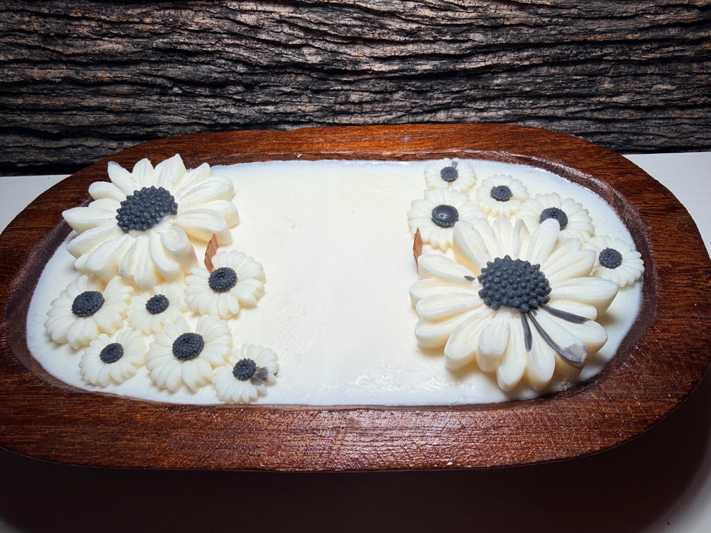 10 oz Wooden Dough Bowl Candle