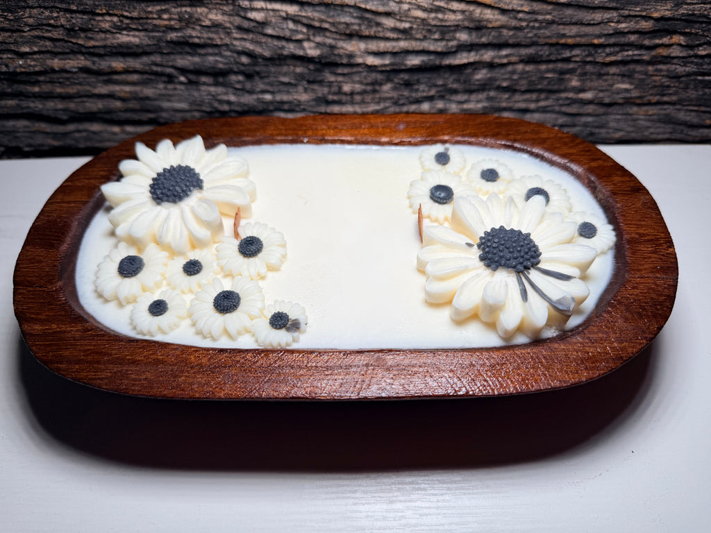10 oz Wooden Dough Bowl Candle