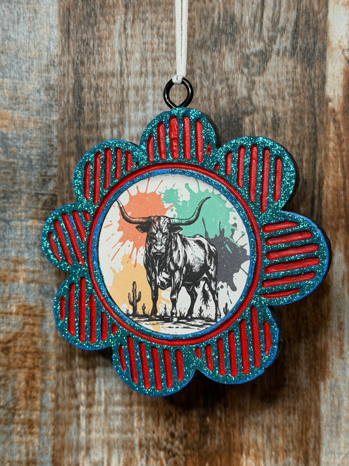Western Longhorn Car Freshie – Harvest Pipe Scent | Rustic Desert Air Freshener