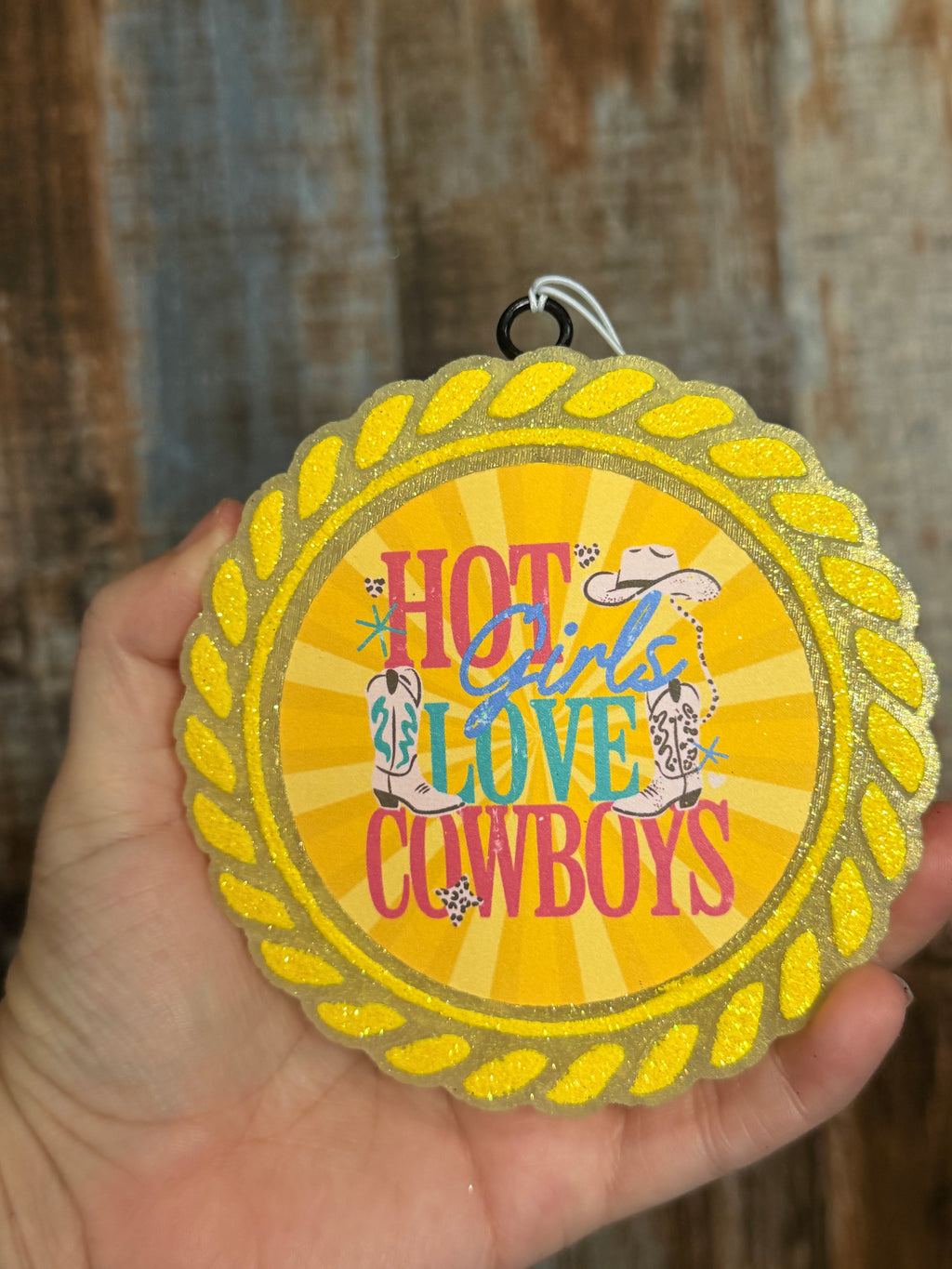 Hot Girls Love Cowboys Car Freshie | Pear Scent