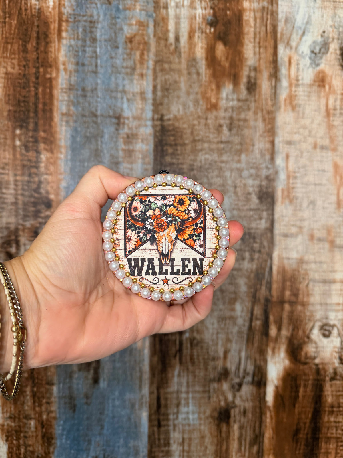 Floral Cow Skull Car Freshie | Sweater Weather Scent | Western Fall Car Air Freshener | Cowgirl Freshie | Rustic Autumn Car Decor