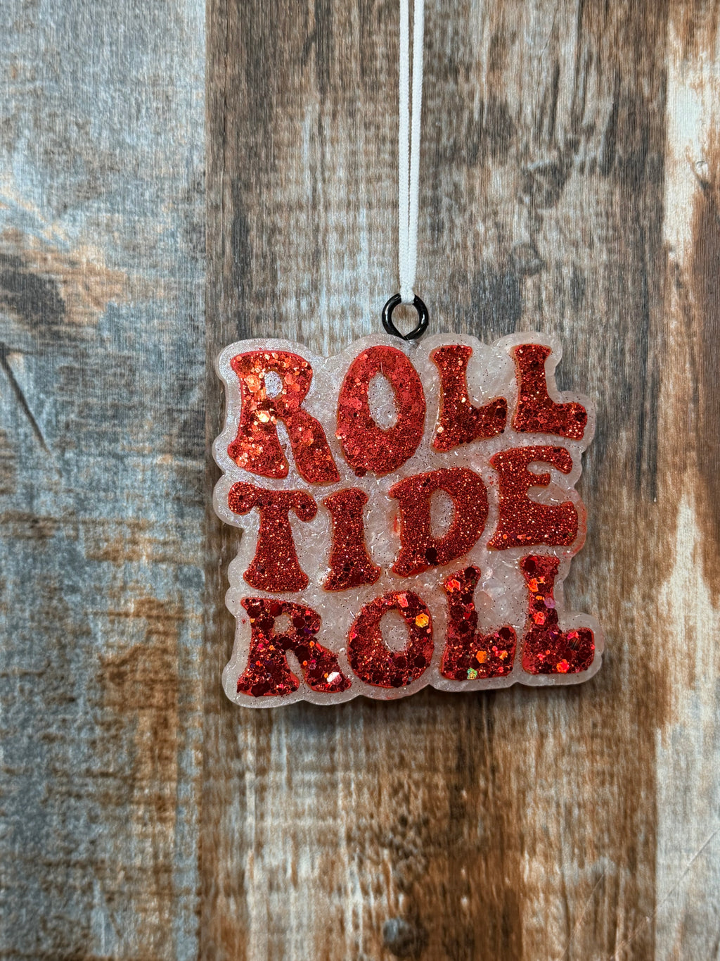 Roll Tide Roll Car Freshie – Citrus Breeze Scent | Crimson Glitter Air Freshener