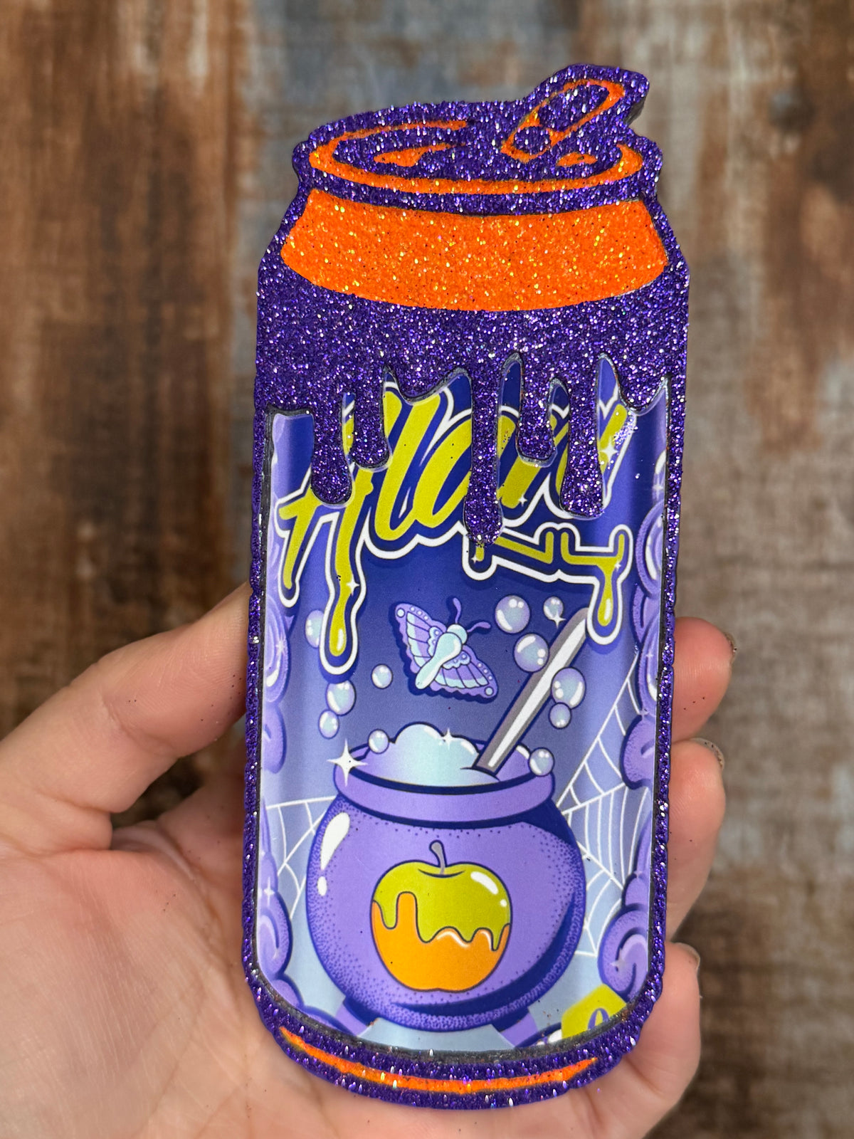 Witch’s Brew Glitter Energy Drink Car Freshie | Leather Scent