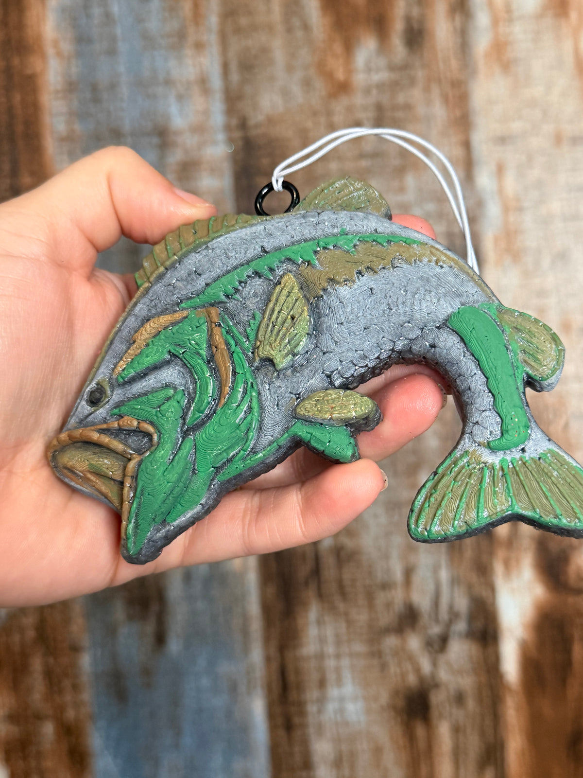 Bass Fishing Car Freshie | Leather Scent