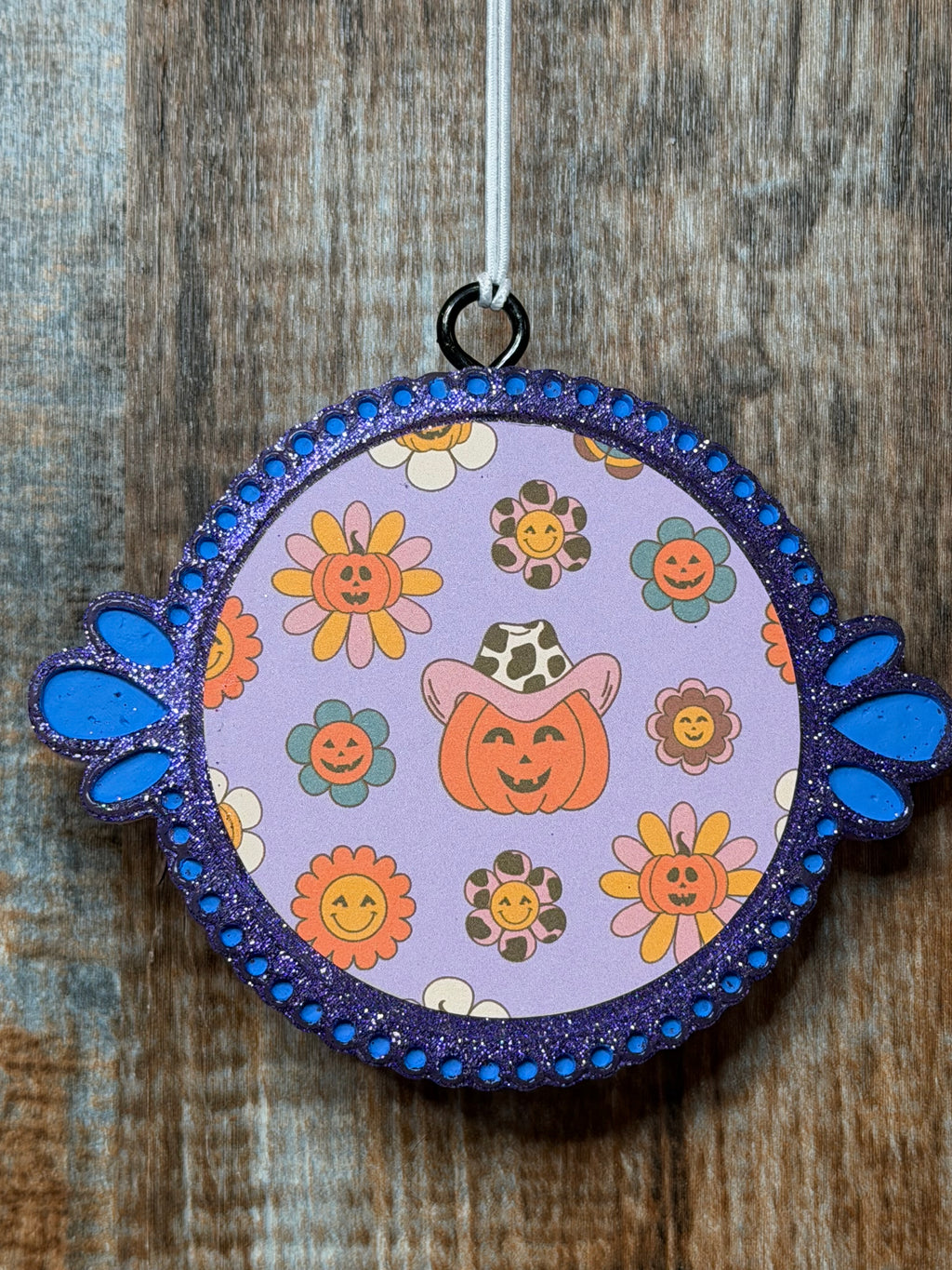Pumpkin Cowgirl Halloween Car Freshie – Pumpkin Spice Scent | Western Fall Air Freshener