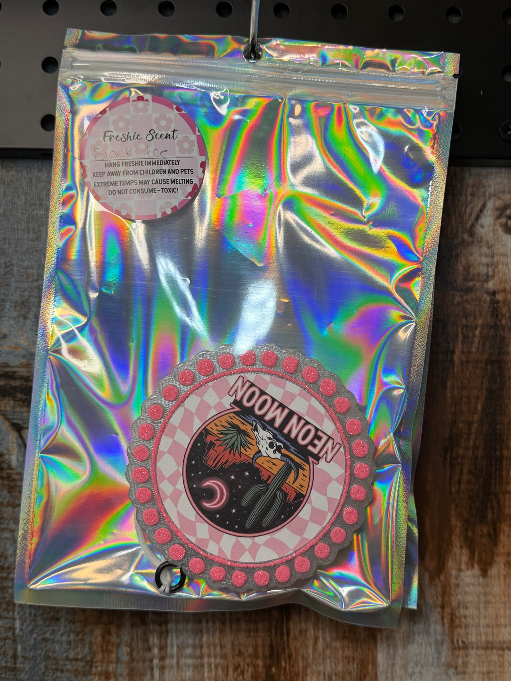 Neon Moon Western Car Freshie – Black Ice Scent | Desert Cowgirl Air Freshener