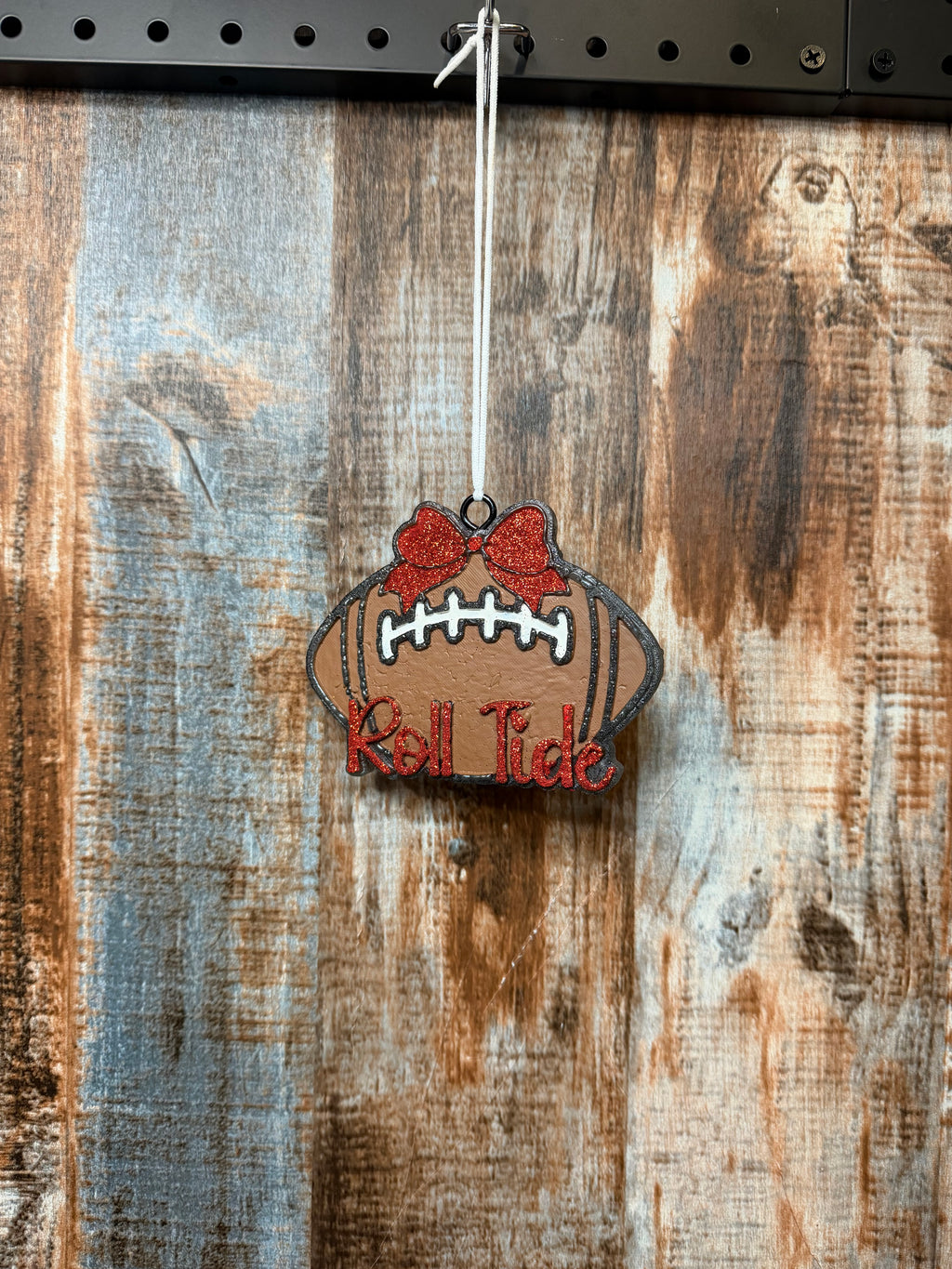 Roll Tide Football Car Freshie – Strawberry Bliss Scent | Crimson Glitter Air Freshener