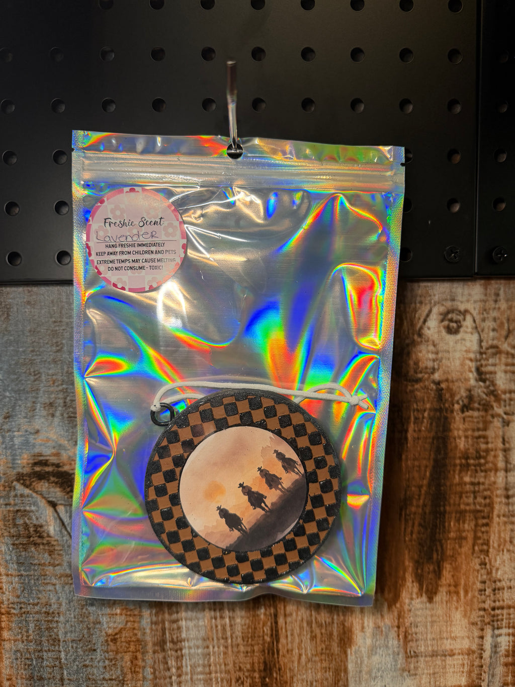 Western Cowboy Sunset Car Freshie | Lavender Scent | Rustic Cowgirl Car Air Freshener | Western Desert Scene | Handmade Auto Freshenerm