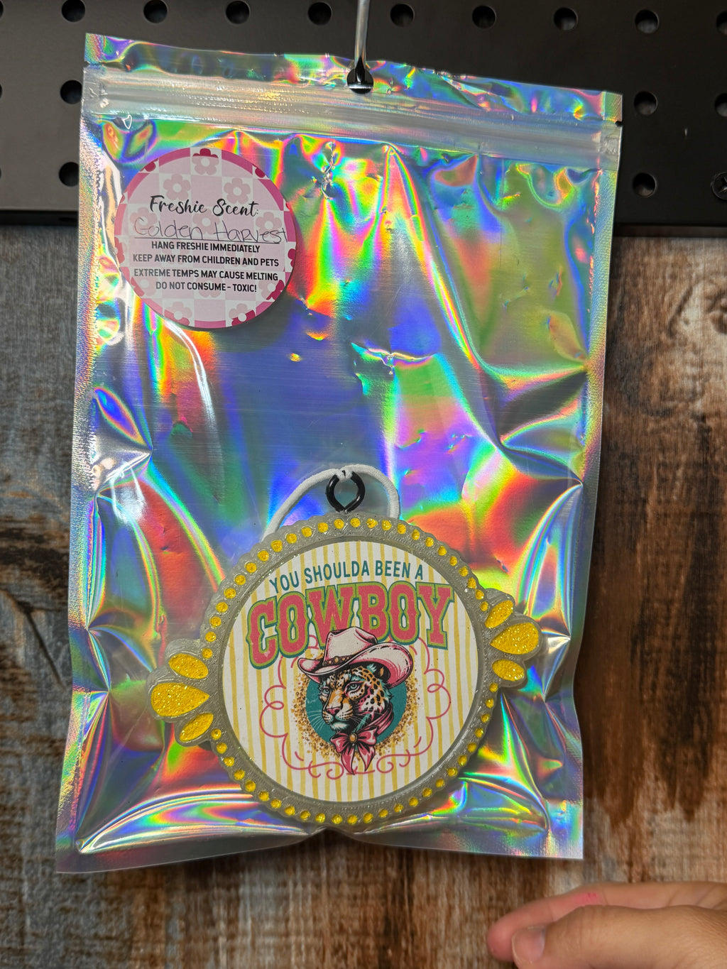 You Shoulda Been a Cowboy Car Freshie – Golden Harvest Scent | Retro Western Air Freshener