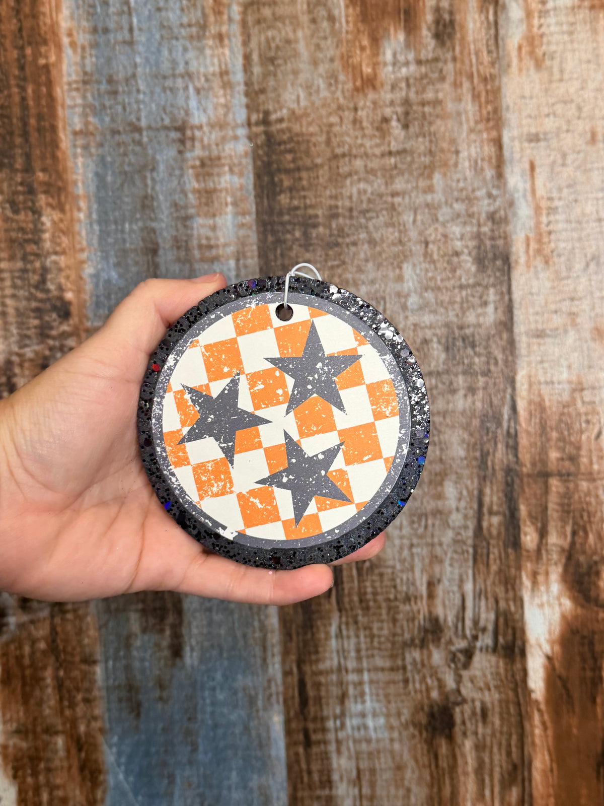 Tennessee Tri-Star Checkered Car Freshie | Magnolia Moon Scent
