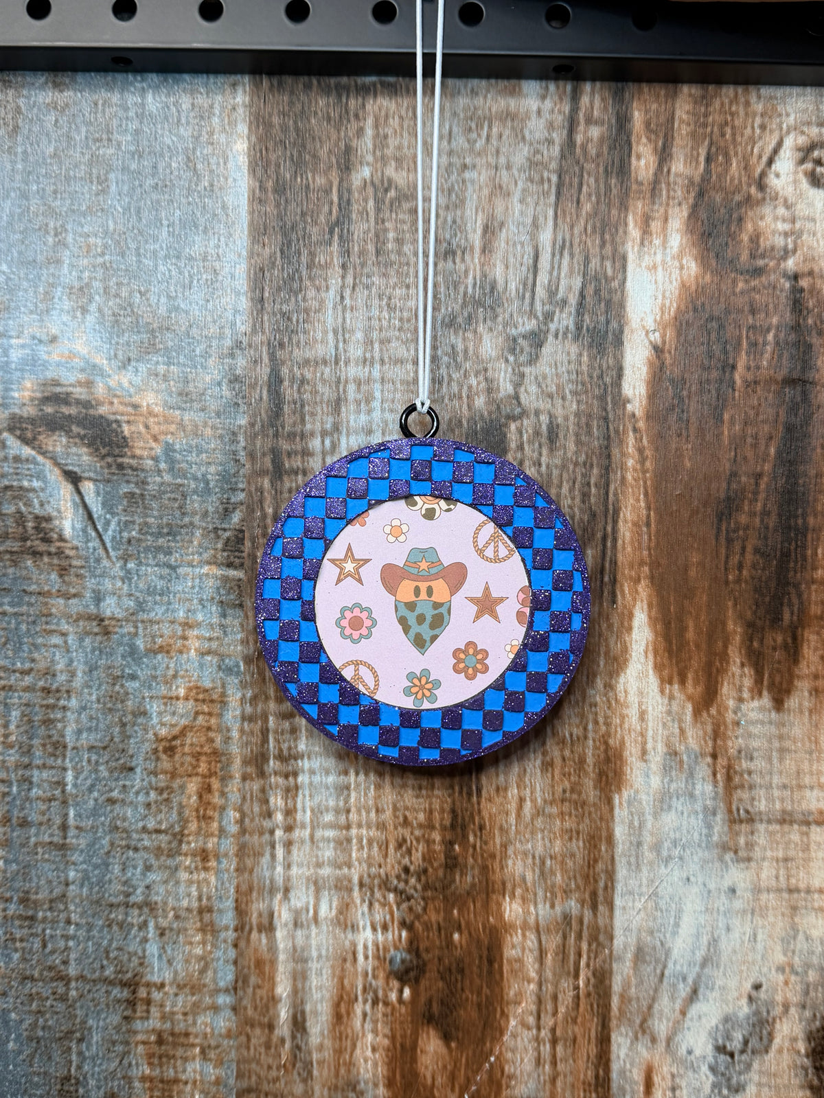 Retro Cowgirl Ghost Car Freshie – Pumpkin Spice Scent | Western Halloween Air Freshener