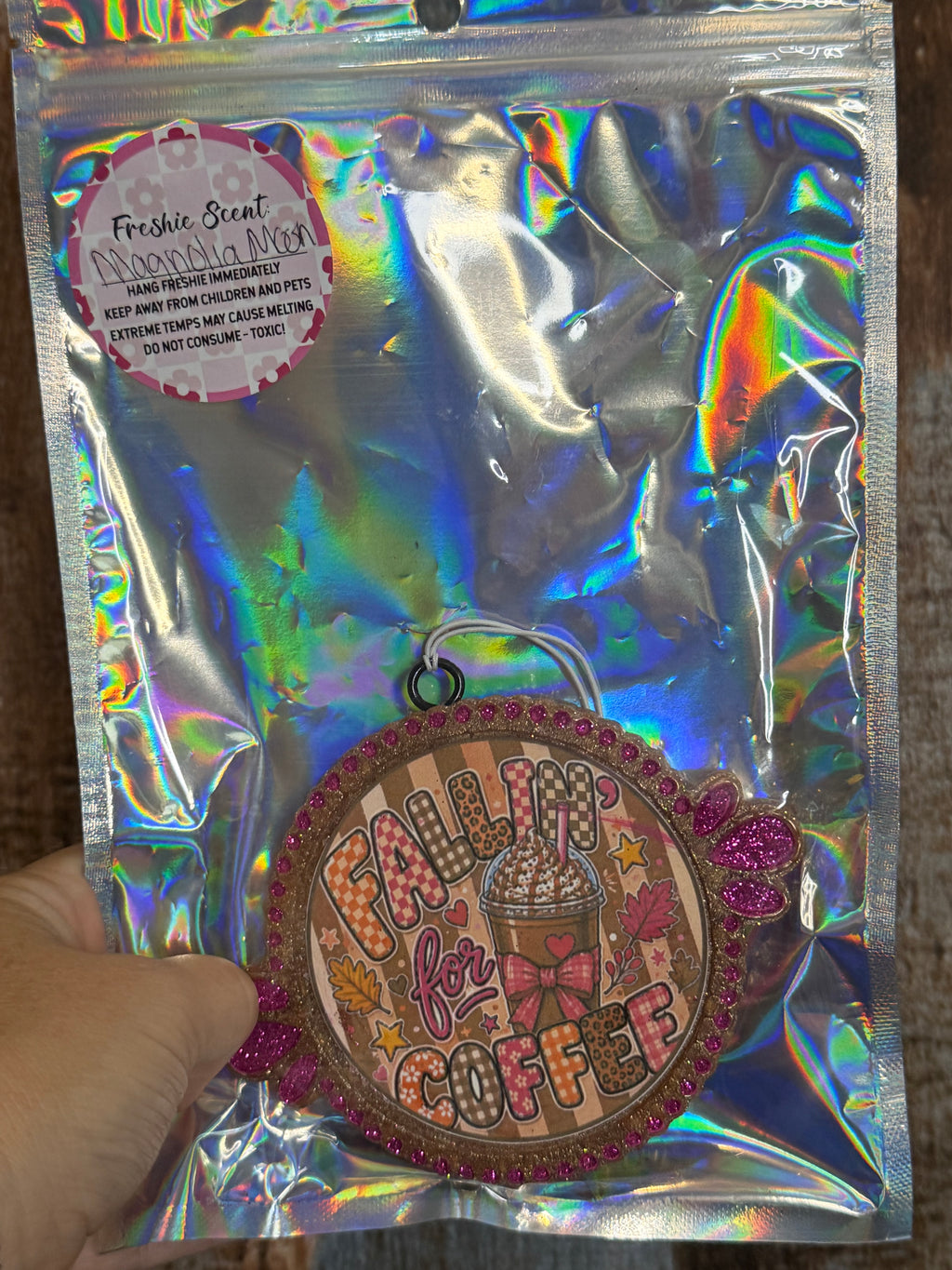 Fall for Coffee Car Freshie | Cute Fall Coffee Air Freshener | Magnolia Moon Scent