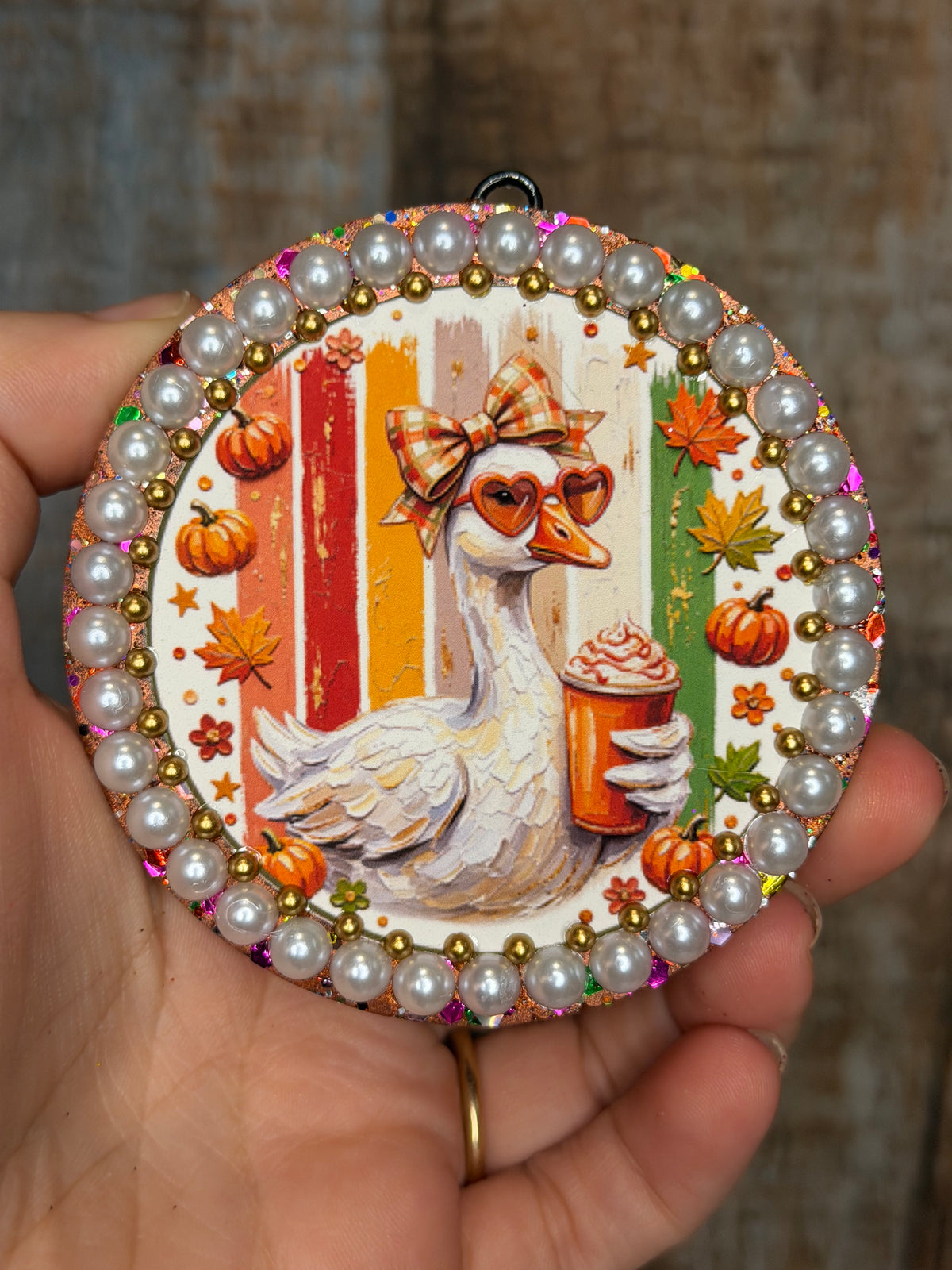 Fall Goose Car Freshie | Harvest Pipe Scent | Pumpkin Spice Goose Air Freshener | Cute Autumn Car Freshie | Fall Car Decor