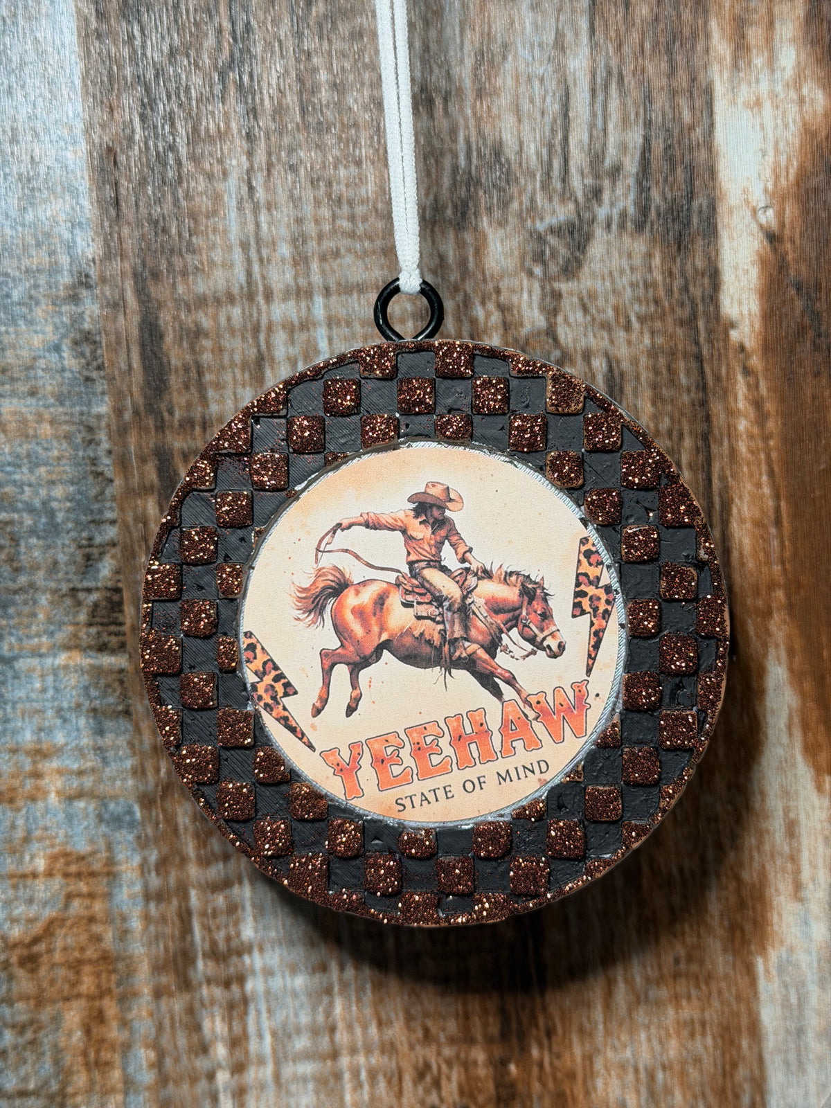 Yeehaw State of Mind Car Freshie | Leather & Lace Scent | Western Car Air Freshener