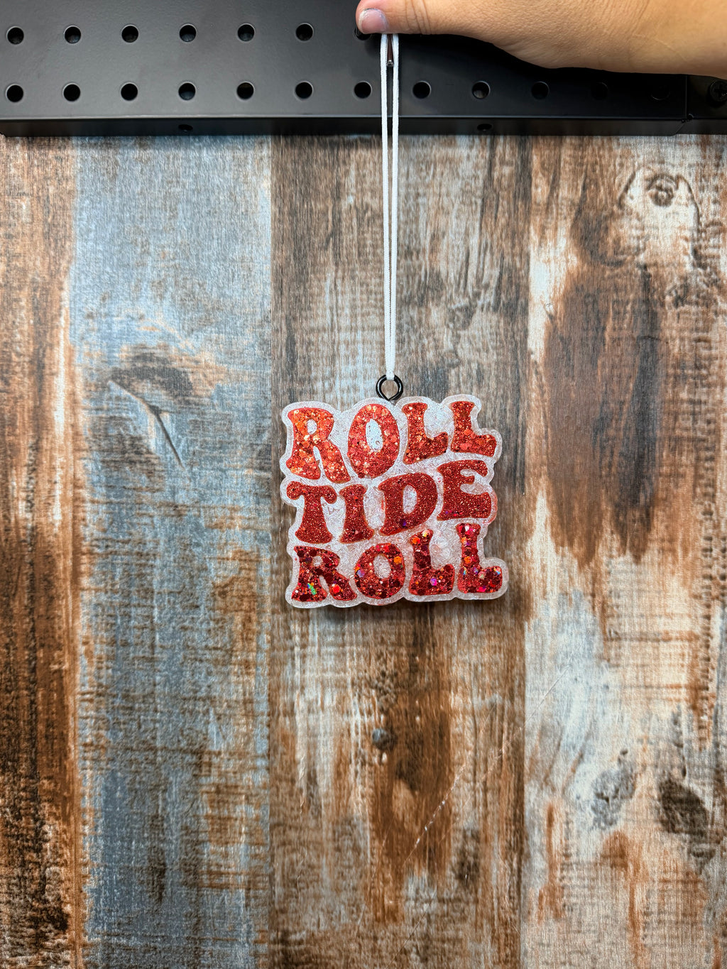 Roll Tide Roll Car Freshie – Citrus Breeze Scent | Crimson Glitter Air Freshener