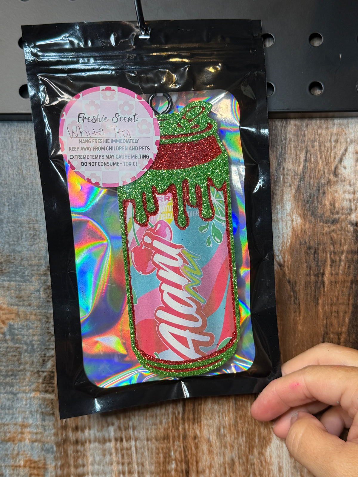 Cherry Twist Alani Car Freshie – White Tea Scent | Inspired Energy Drink Air Freshener