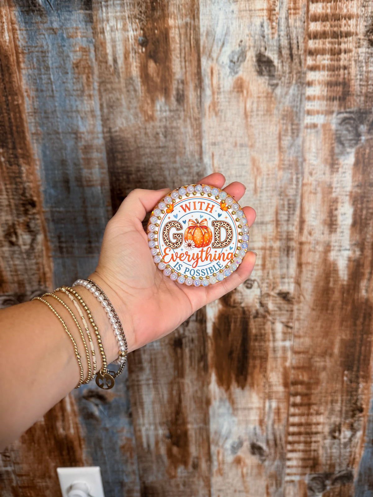 With God Everything Is Possible Fall Car Freshie – Birthday Cake