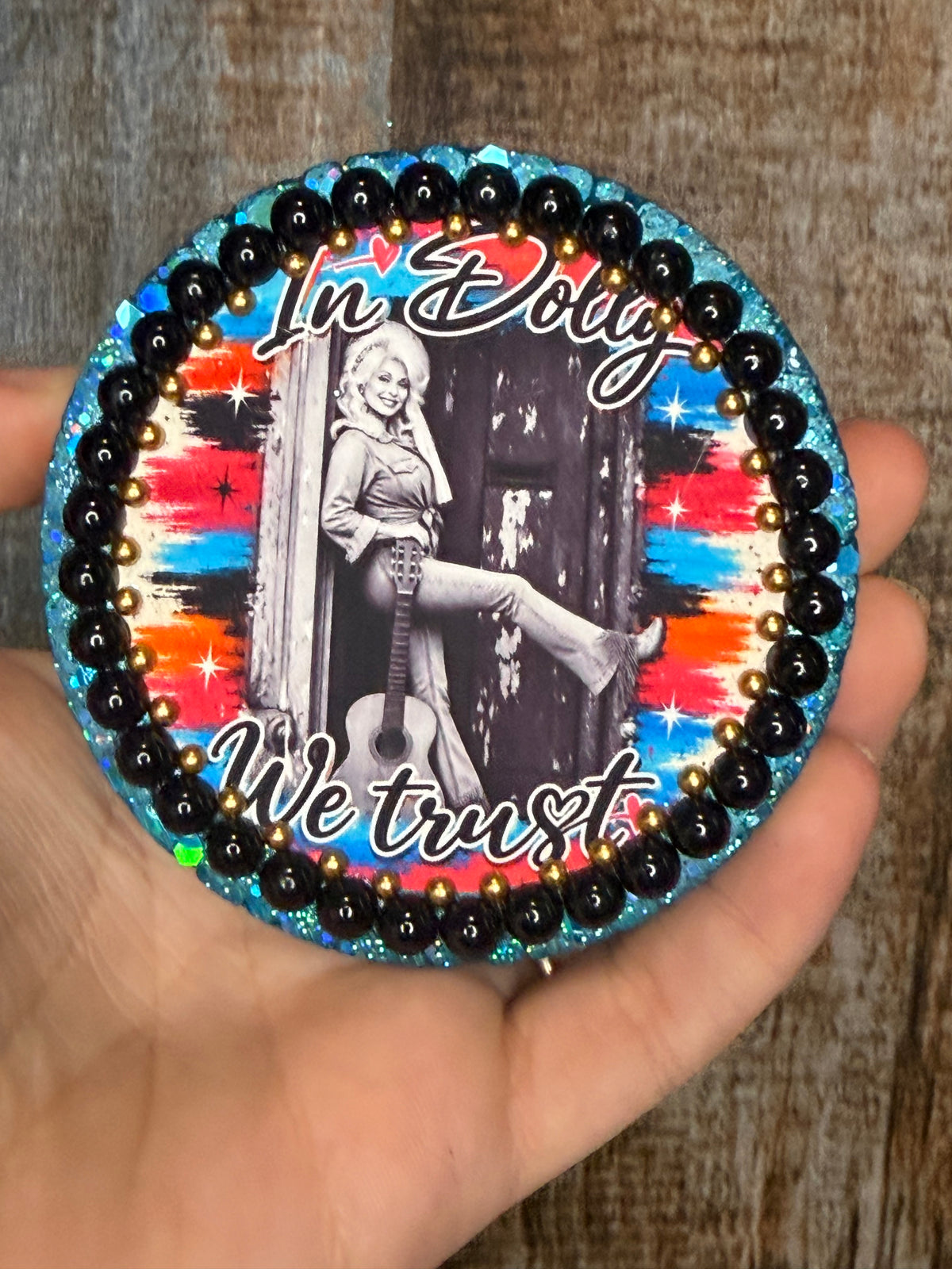 Dolly Inspired Car Freshie | Leather Scent | In Dolly We Trust Freshie | Country Music Car Air Freshener | Western Car Decor