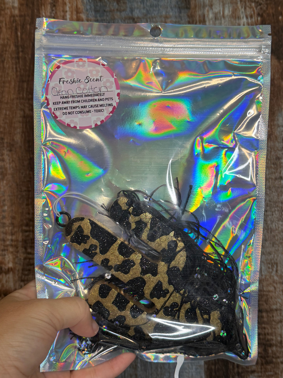 Leopard Cactus Car Freshie with Fringe | Western Cowgirl Air Freshener | Clean Cotton Scent