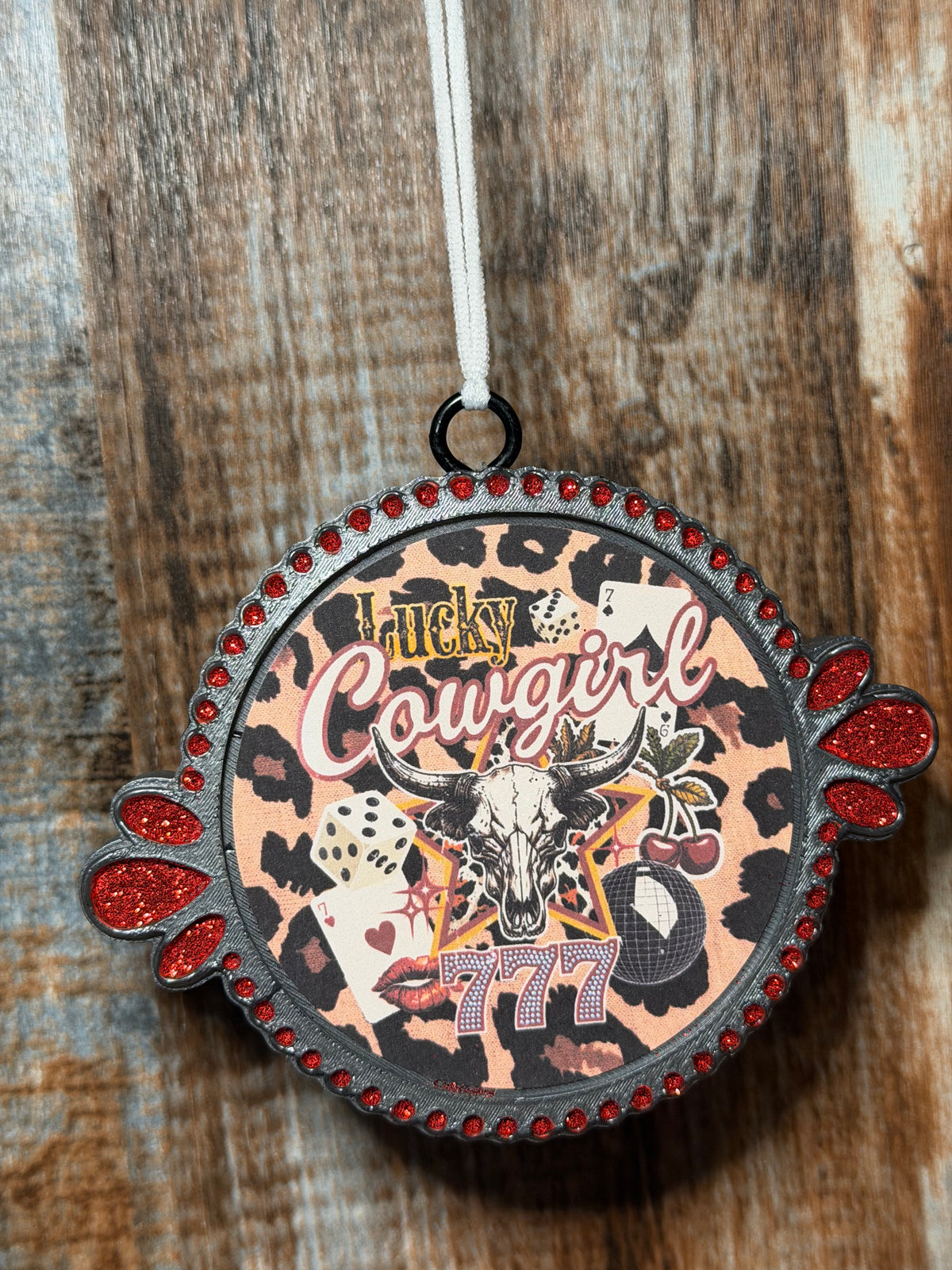 Lucky Cowgirl Car Freshie | Black Ice Scent | Western Car Air Freshener