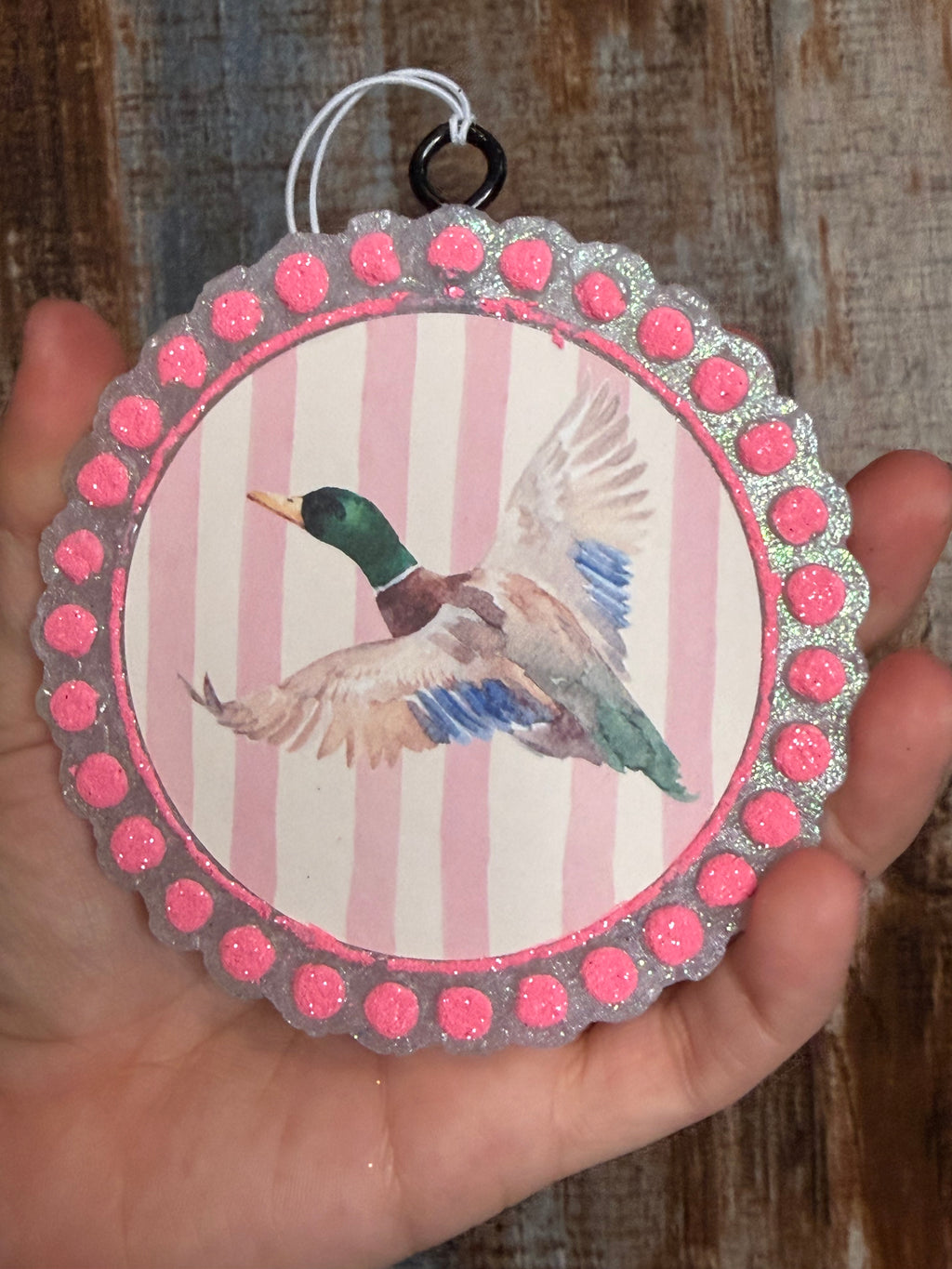 Pink Mallard Duck Car Freshie | Black Ice Scent
