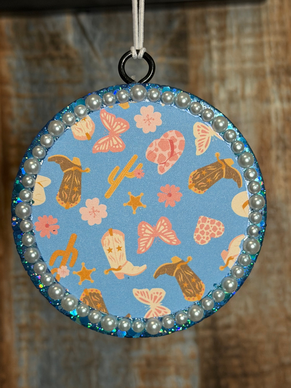Western Cowgirl Car Freshie | Boots & Butterflies Air Freshener | Watermelon Jolly Rancher Scent