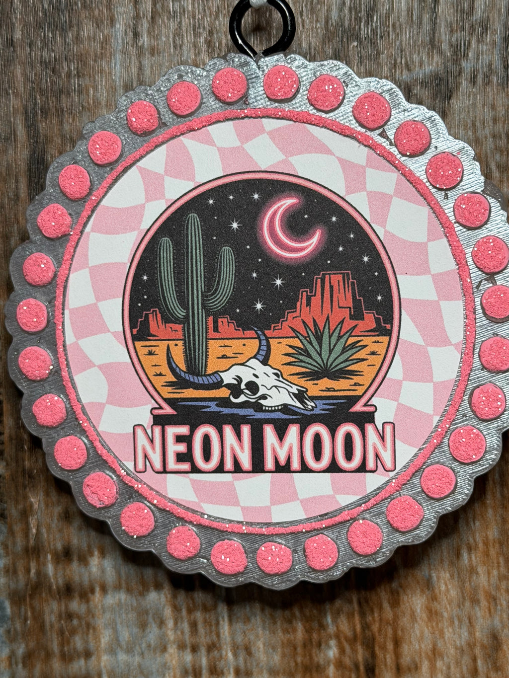 Neon Moon Western Car Freshie – Black Ice Scent | Desert Cowgirl Air Freshener