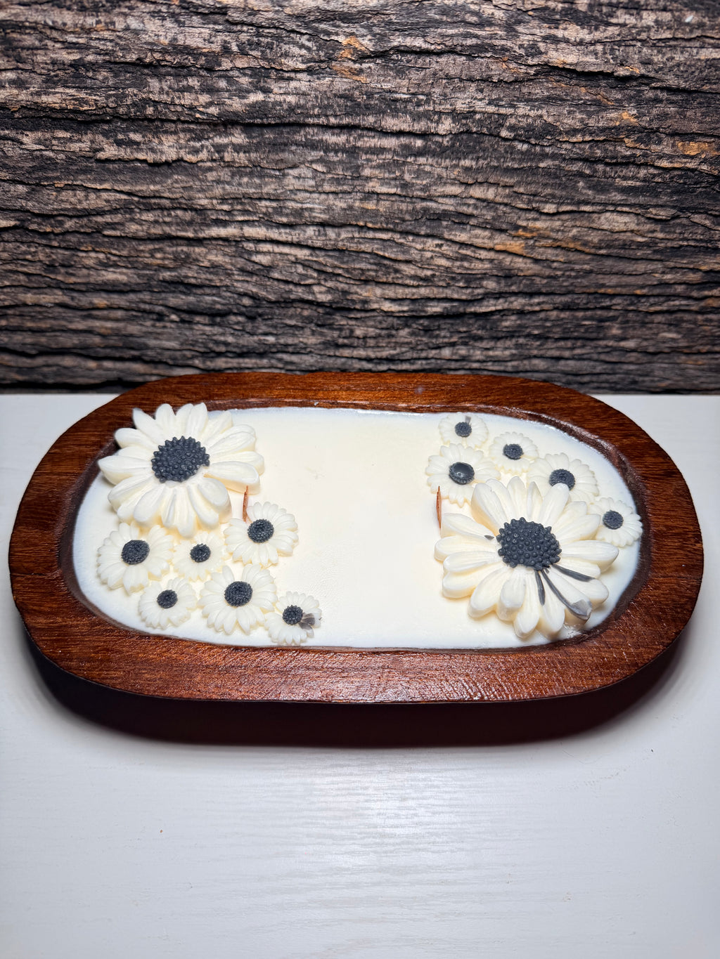 10 oz Wooden Dough Bowl Candle