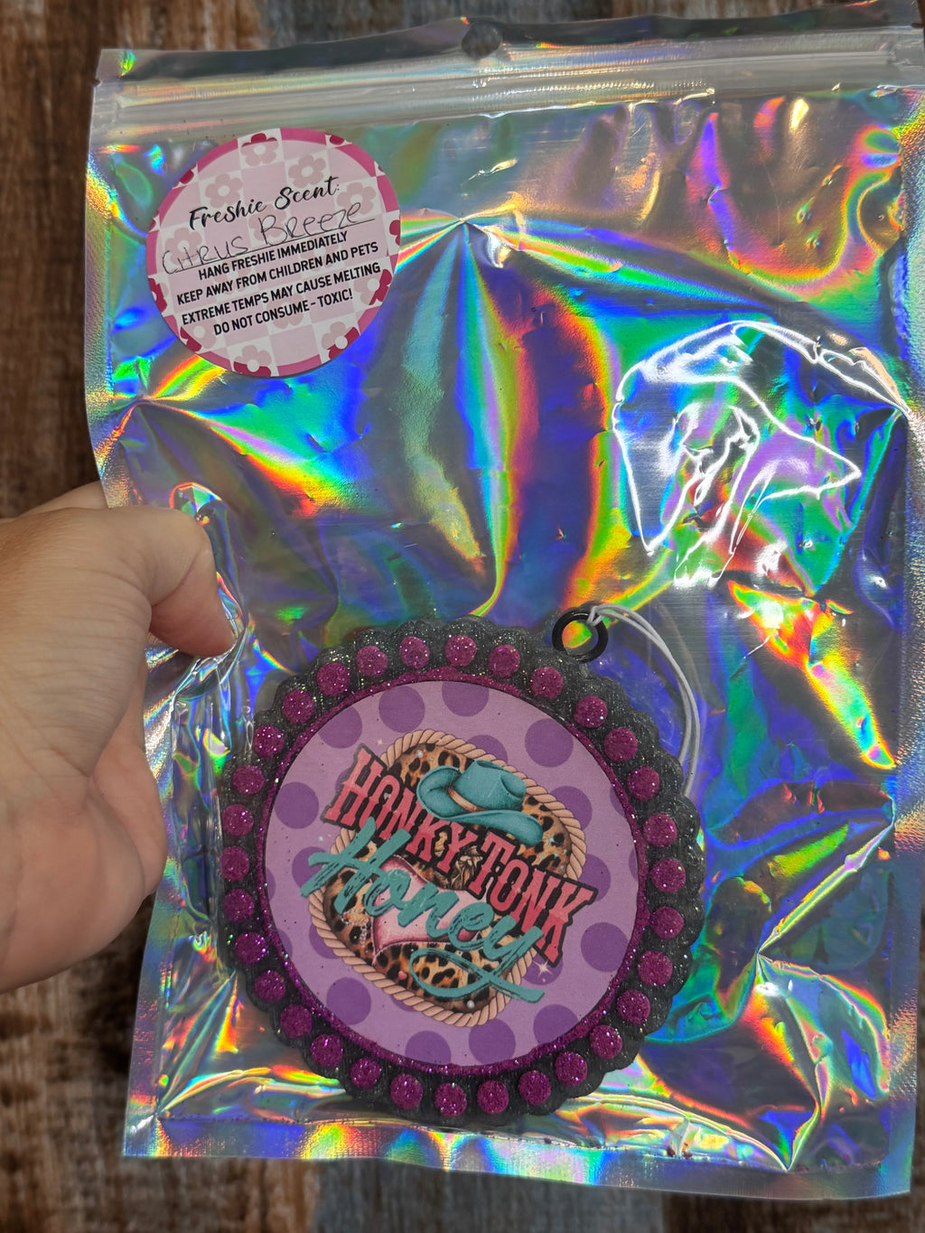 Honky Tonk Honey Car Freshie | Western Cowgirl Air Freshener | Citrus Breeze Scent |