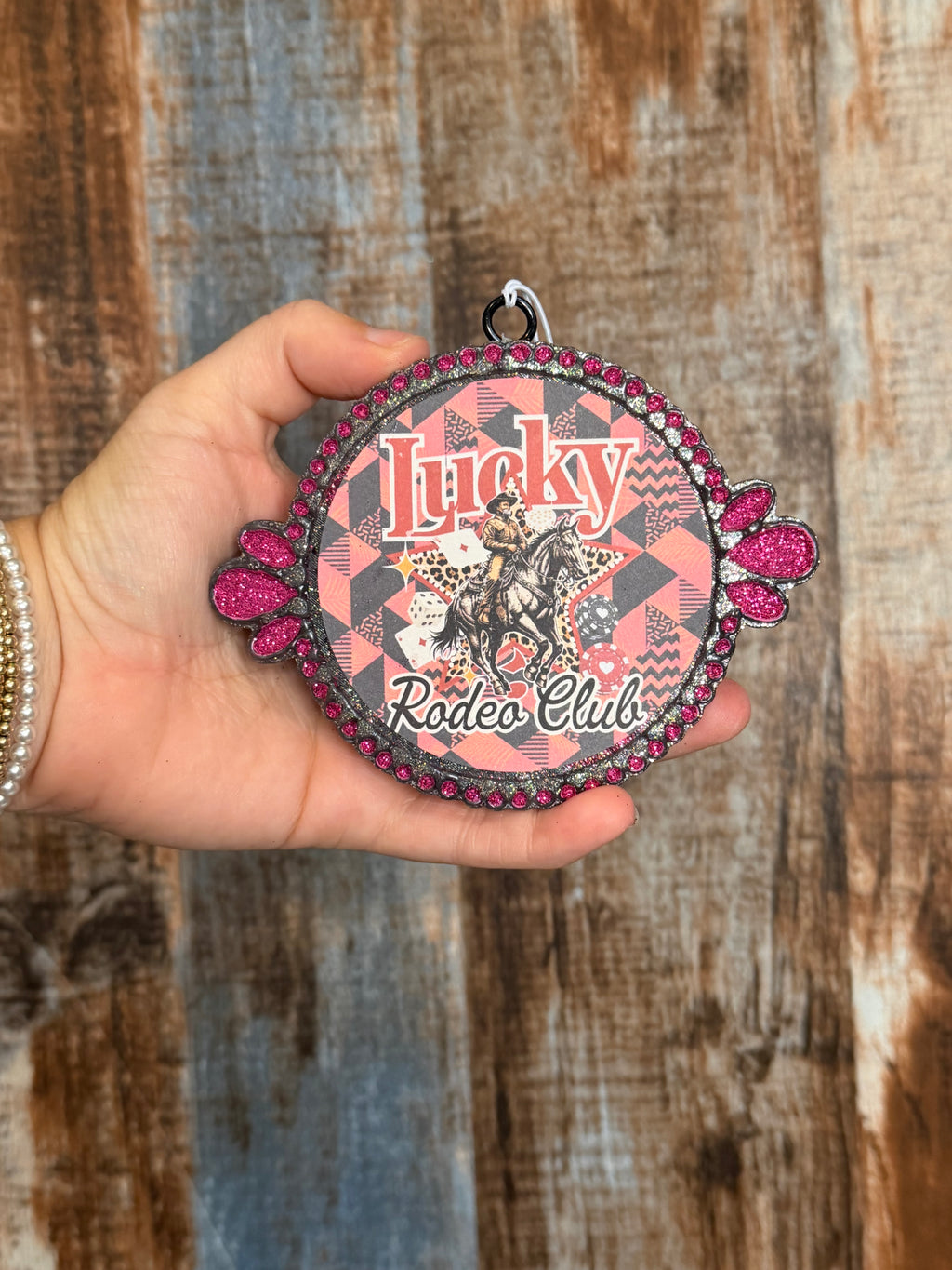 Lucky Rodeo Club Western Car Freshie | Golden Harvest Scent | Cowgirl Air Freshener