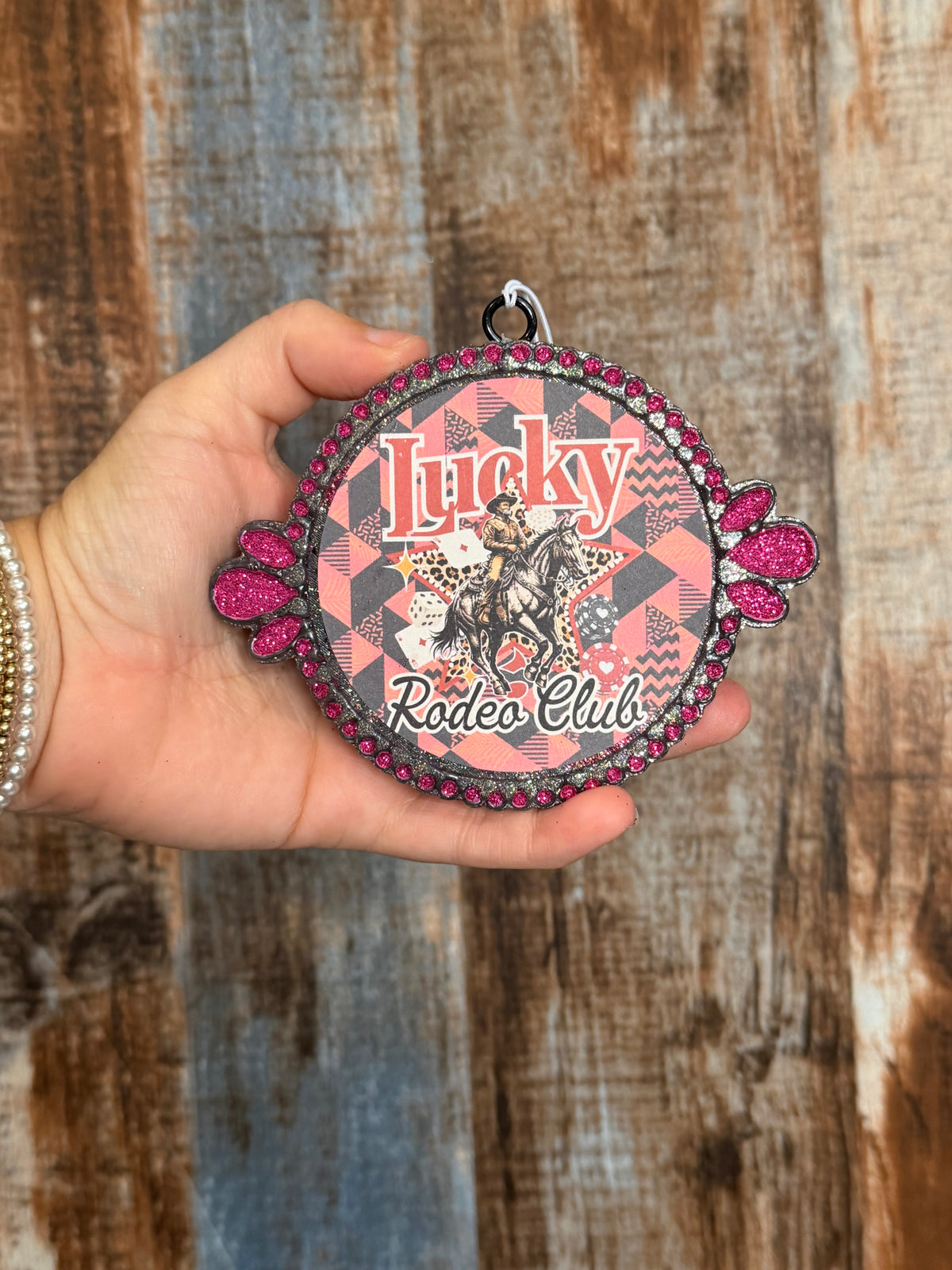 Lucky Rodeo Club Western Car Freshie | Golden Harvest Scent | Cowgirl Air Freshener