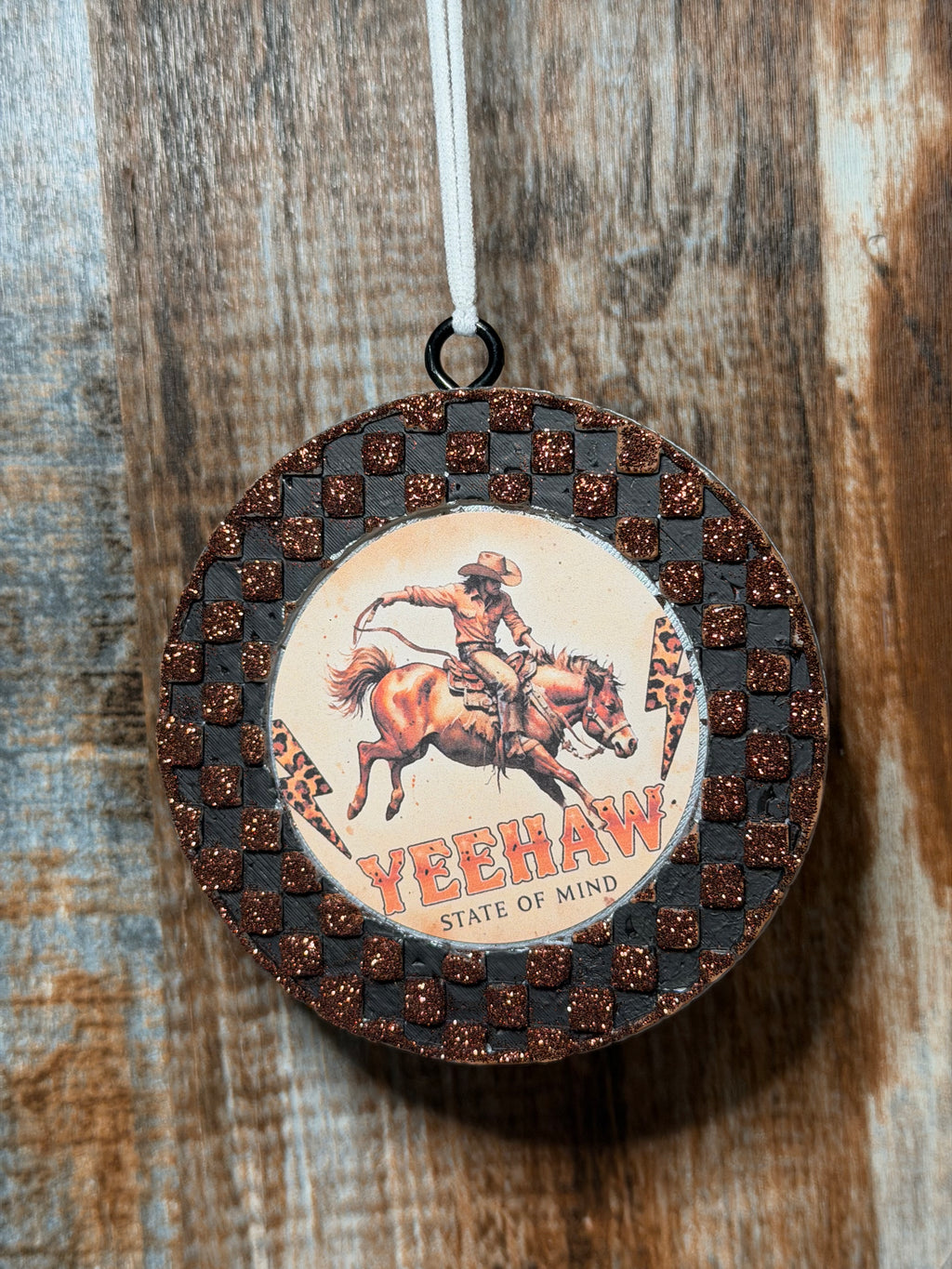 Yeehaw State of Mind Car Freshie | Leather & Lace Scent | Western Car Air Freshener