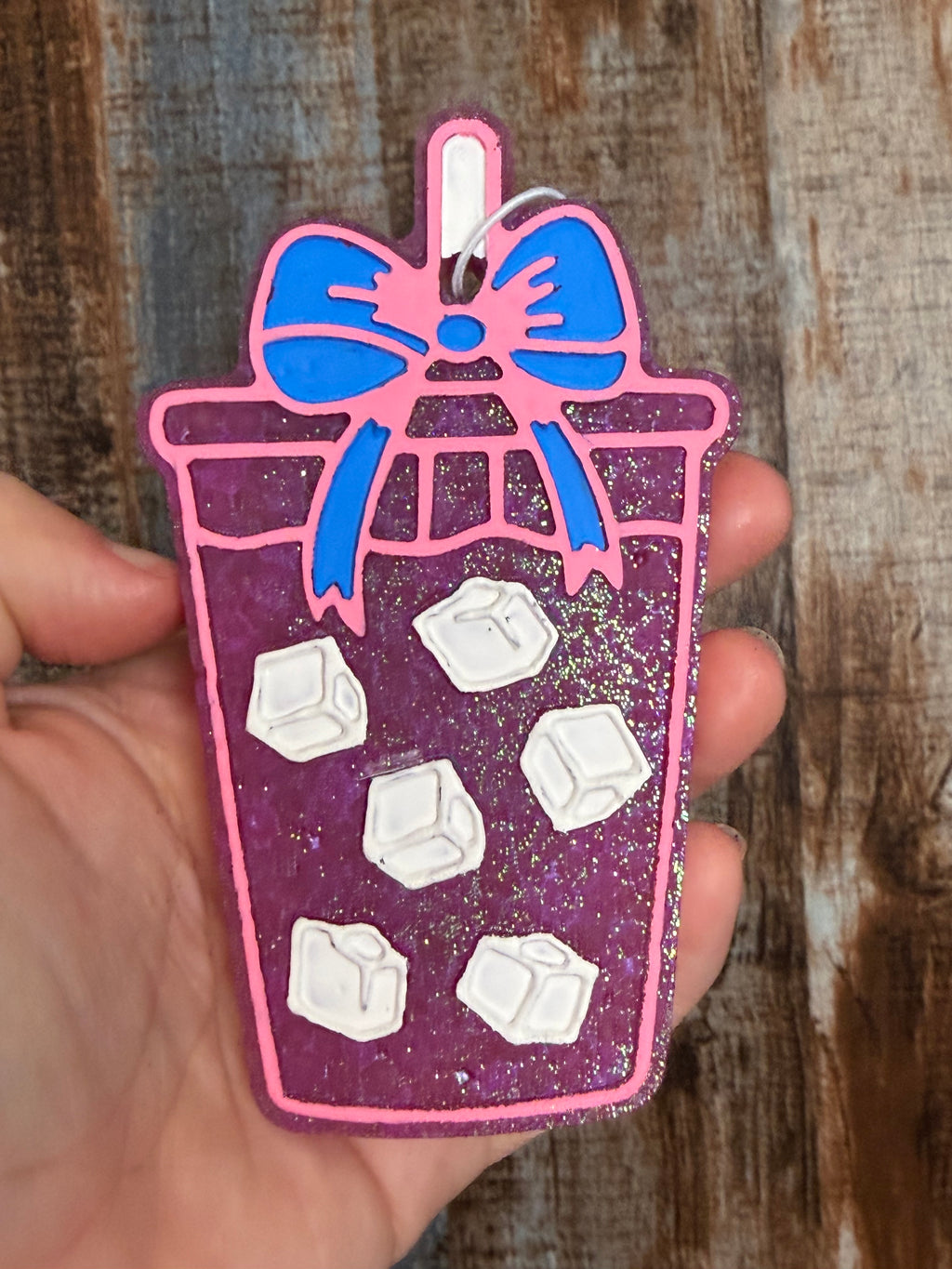 Girly Iced Coffee Car Freshie | Leather & Lace Scent