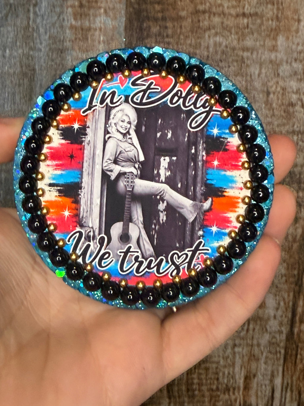 Dolly Inspired Car Freshie | Leather Scent | In Dolly We Trust Freshie | Country Music Car Air Freshener | Western Car Decor