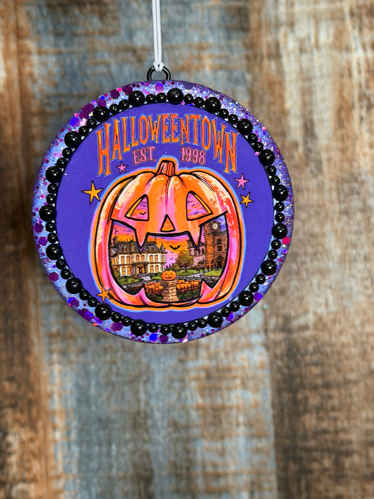 Halloweentown Pumpkin Car Freshie | Purple Halloween Air Freshener | Cinnamon Vanilla Scent