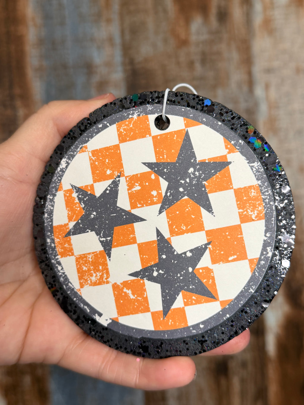 Tennessee Tri-Star Checkered Car Freshie | Magnolia Moon Scent