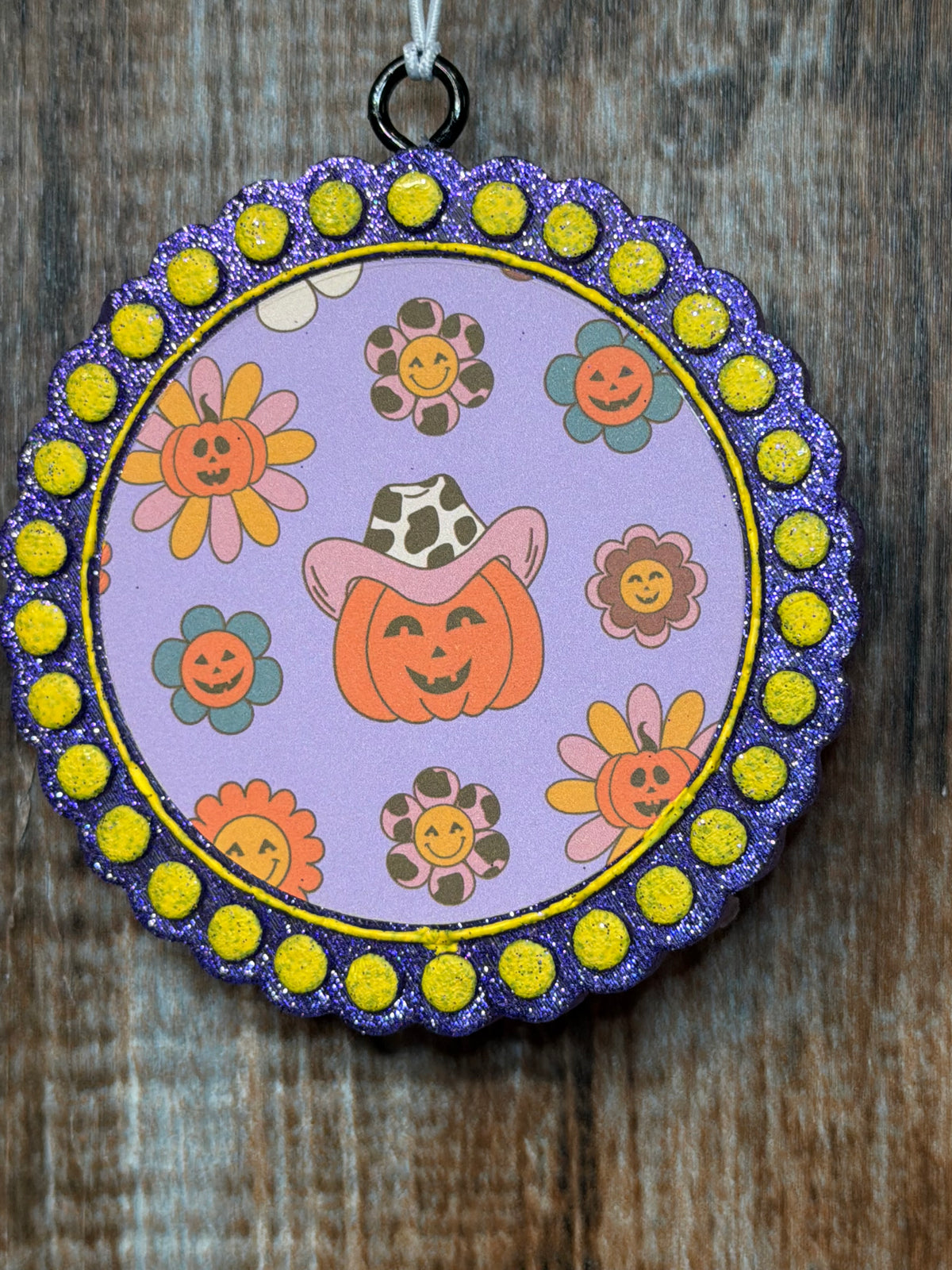Pumpkin Cowgirl Halloween Car Freshie – Pumpkin Spice Scent | Retro Fall Air Freshener