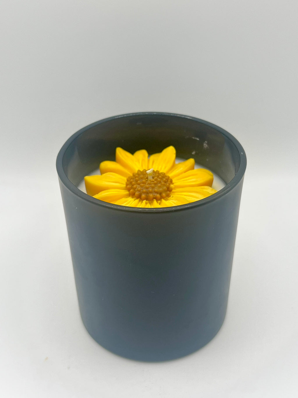 8 oz Black Jar Sunflower Wickless Candle