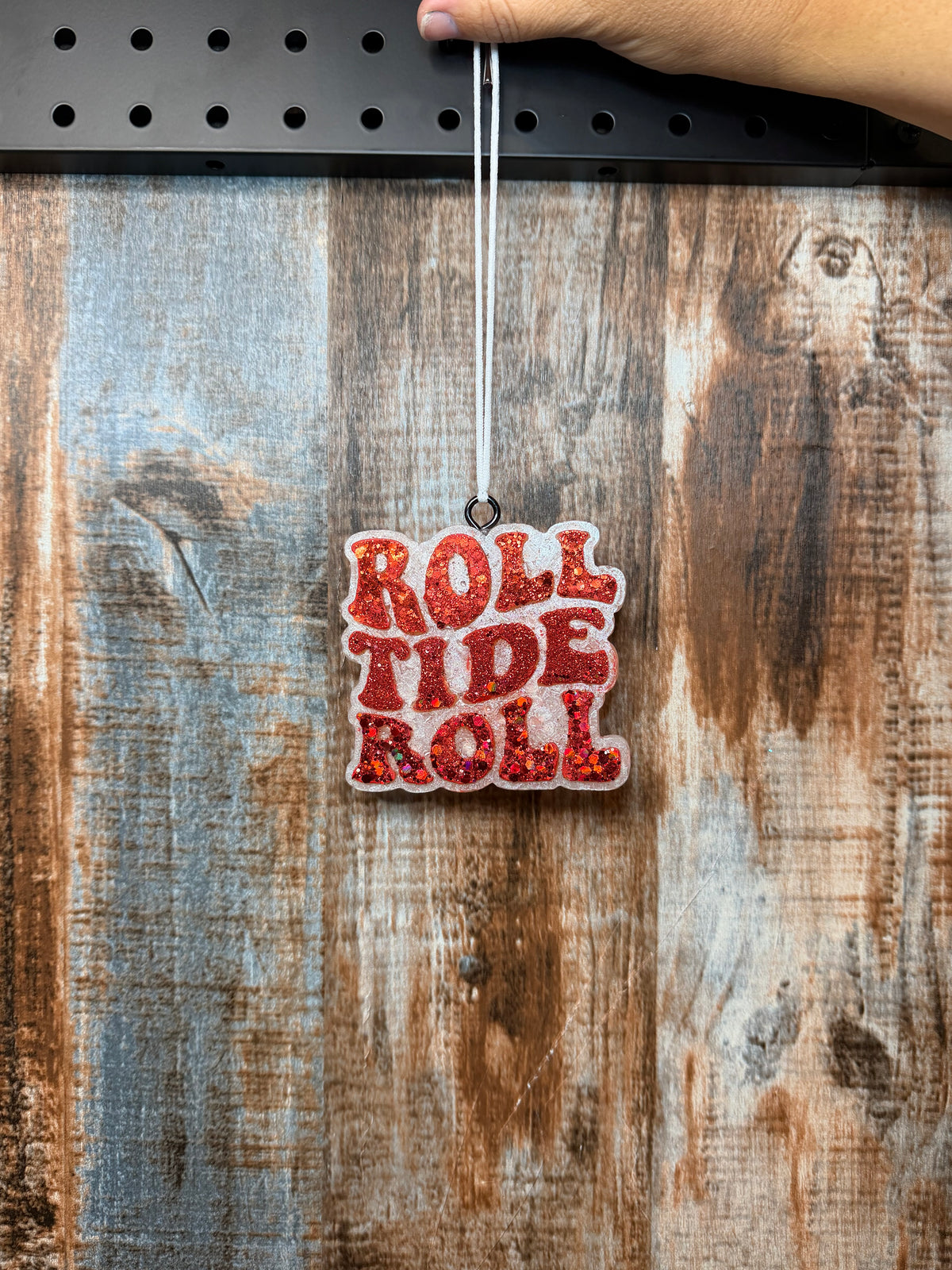Roll Tide Roll Car Freshie – Citrus Breeze Scent | Crimson Glitter Air Freshener