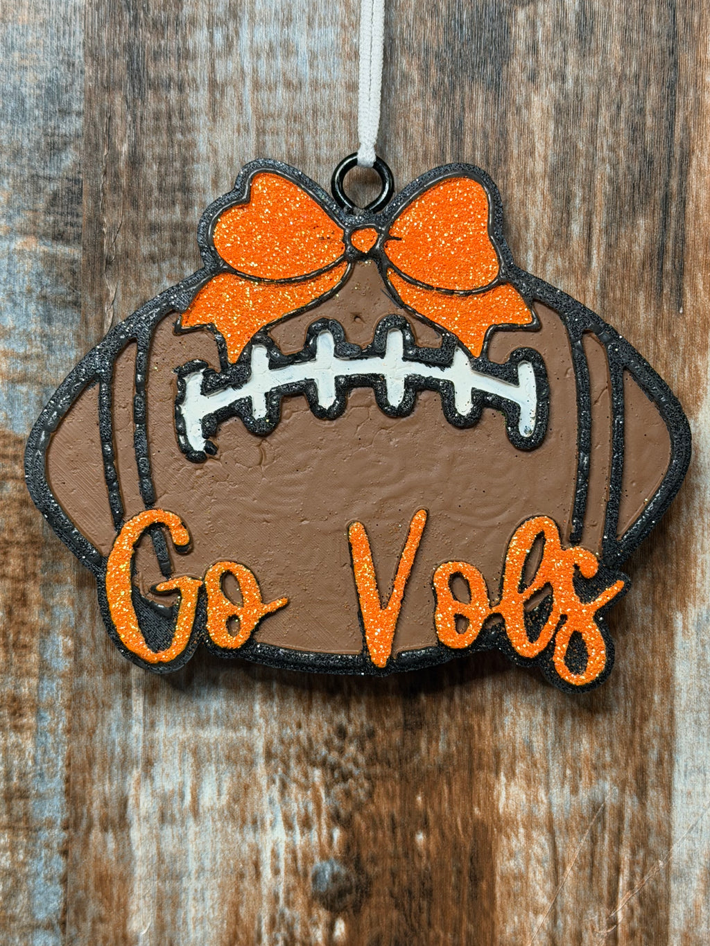 Go Vols Football Car Freshie – Strawberry Bliss Scent | Tennessee Orange Glitter Air Freshener