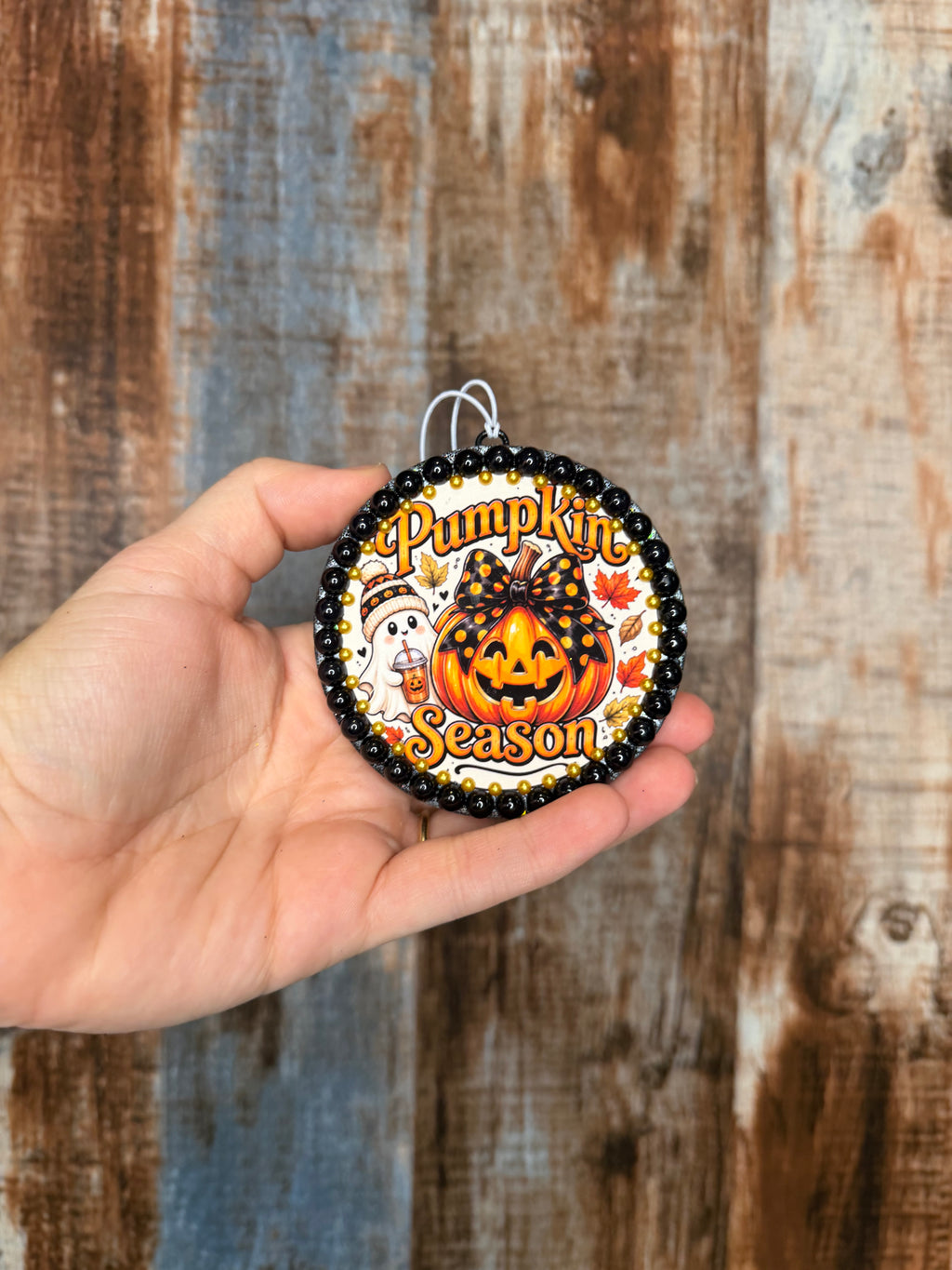 Pumpkin Season | Harvest Pipe Scent | Cute Fall Car Air Freshener | Halloween Freshie | Autumn Car Decor