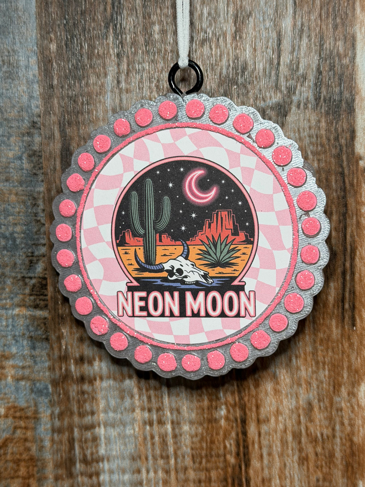 Neon Moon Western Car Freshie – Black Ice Scent | Desert Cowgirl Air Freshener