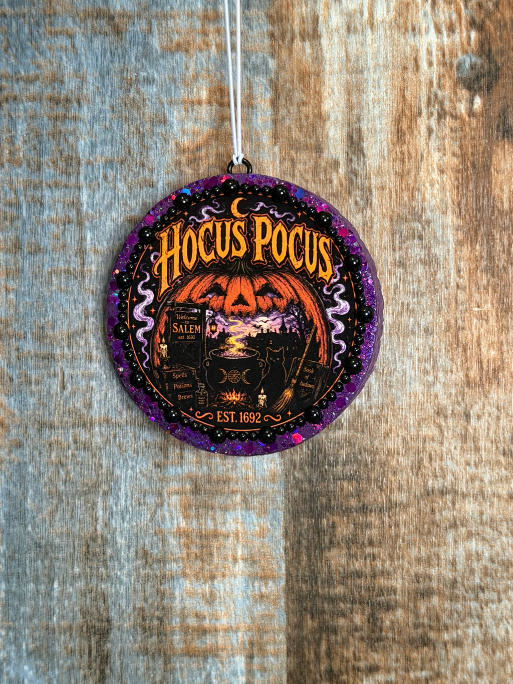Hocus Pocus Halloween Car Freshie | Witchy Salem Pumpkin Air Freshener | Belle Scent