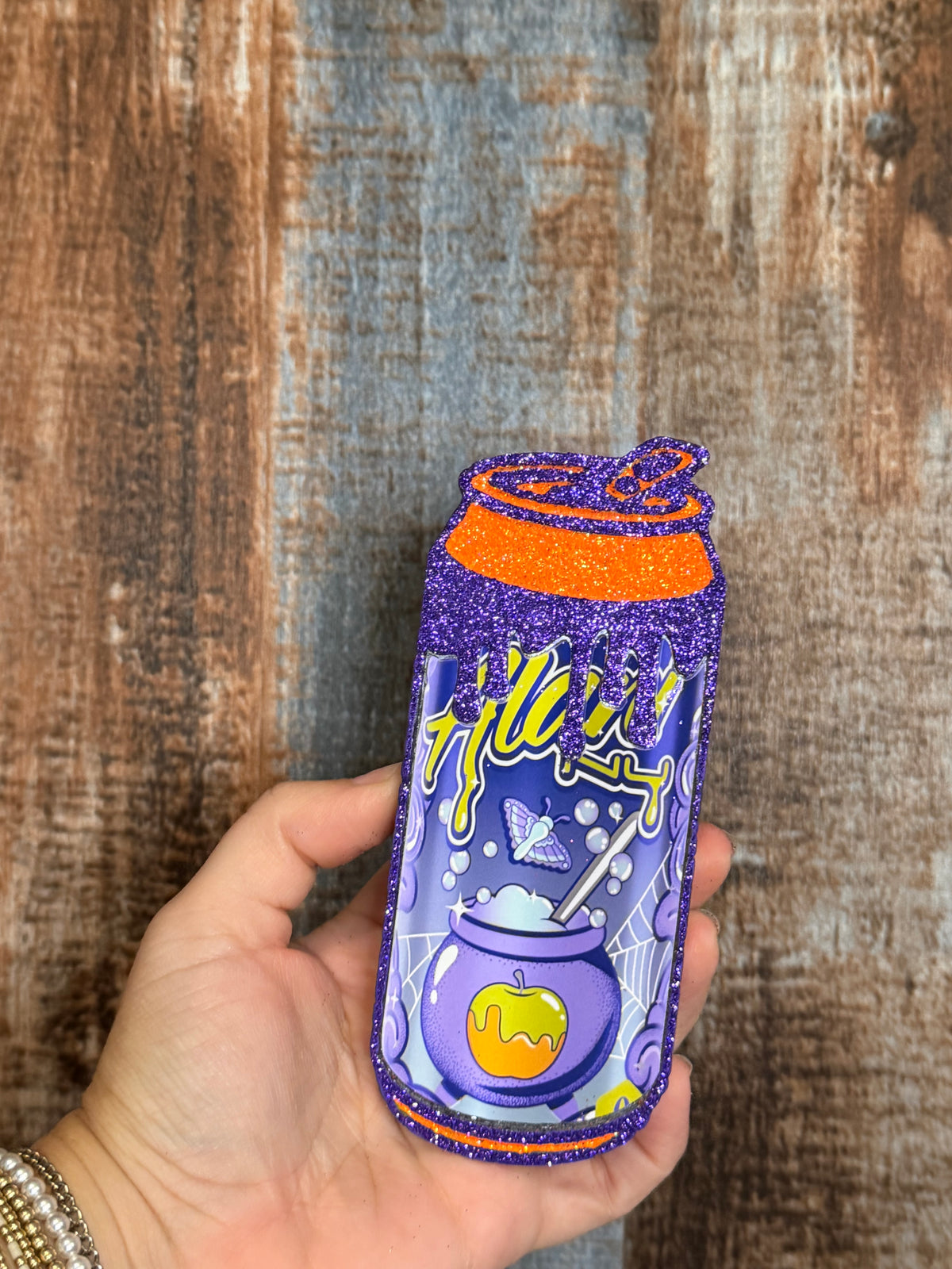 Witch’s Brew Glitter Energy Drink Car Freshie | Leather Scent