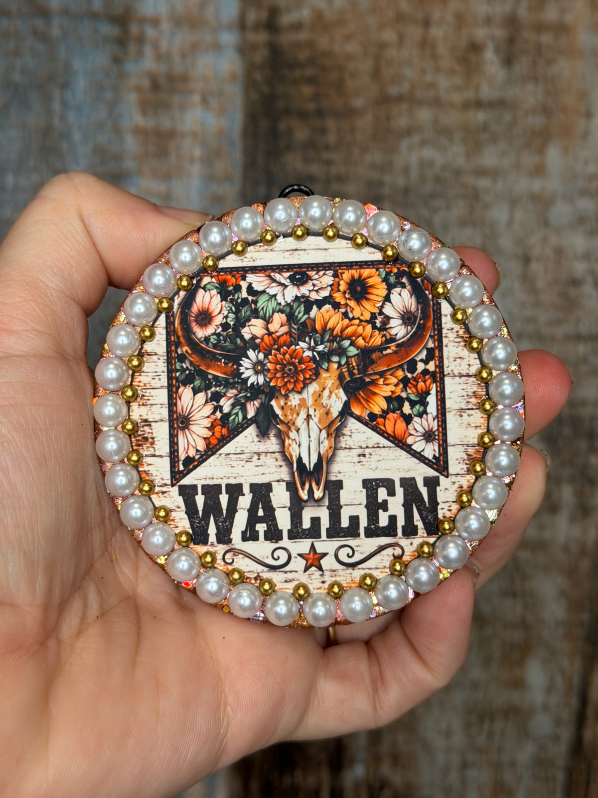 Floral Cow Skull Car Freshie | Sweater Weather Scent | Western Fall Car Air Freshener | Cowgirl Freshie | Rustic Autumn Car Decor