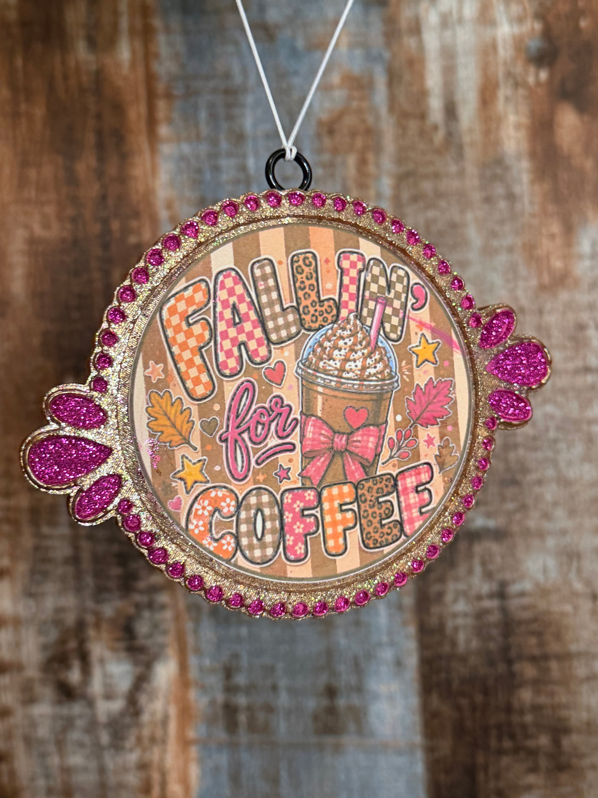Fall for Coffee Car Freshie | Cute Fall Coffee Air Freshener | Magnolia Moon Scent