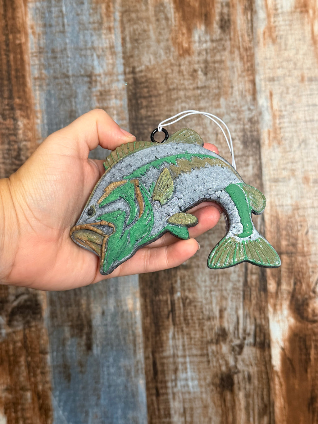 Bass Fishing Car Freshie | Leather Scent
