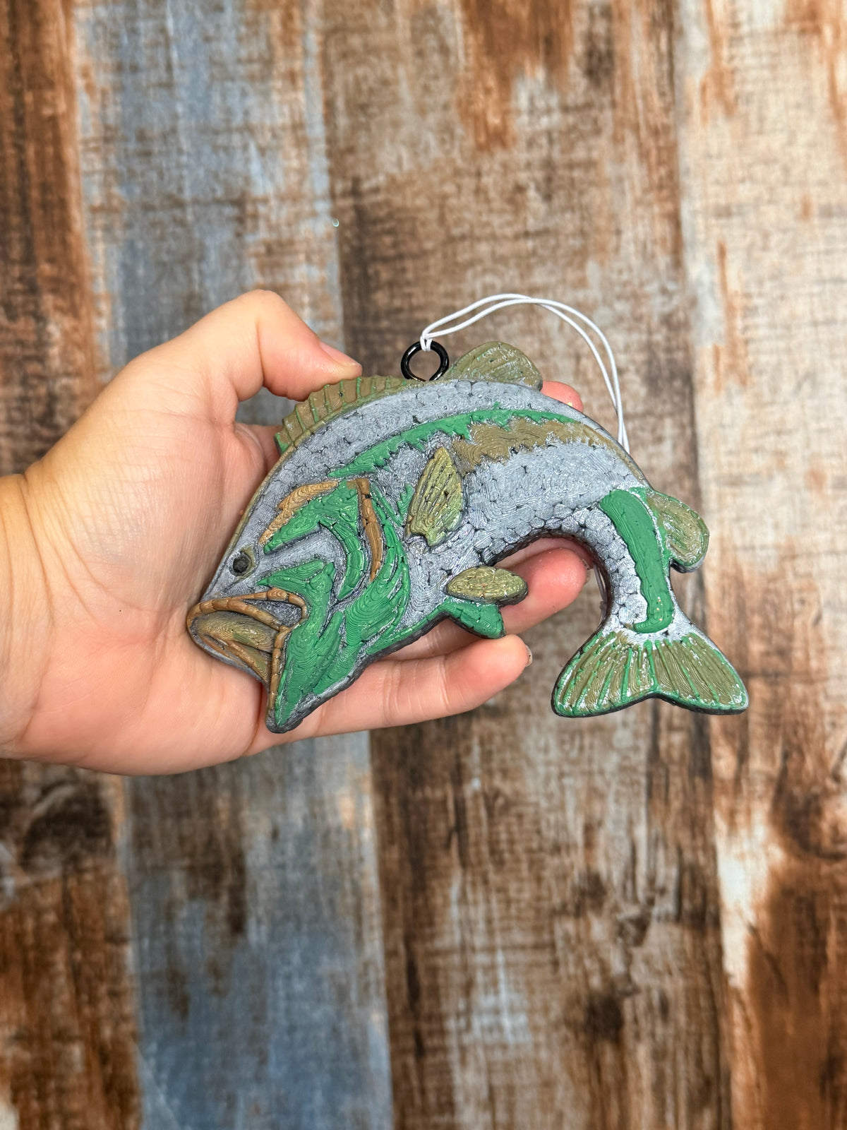 Bass Fishing Car Freshie | Leather Scent