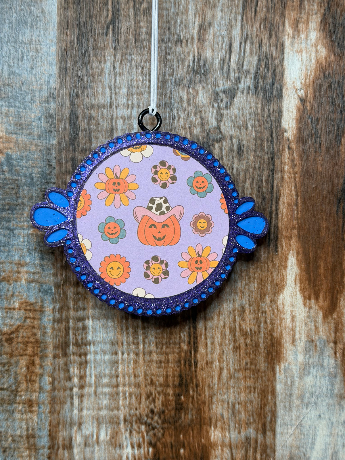 Pumpkin Cowgirl Halloween Car Freshie – Pumpkin Spice Scent | Western Fall Air Freshener